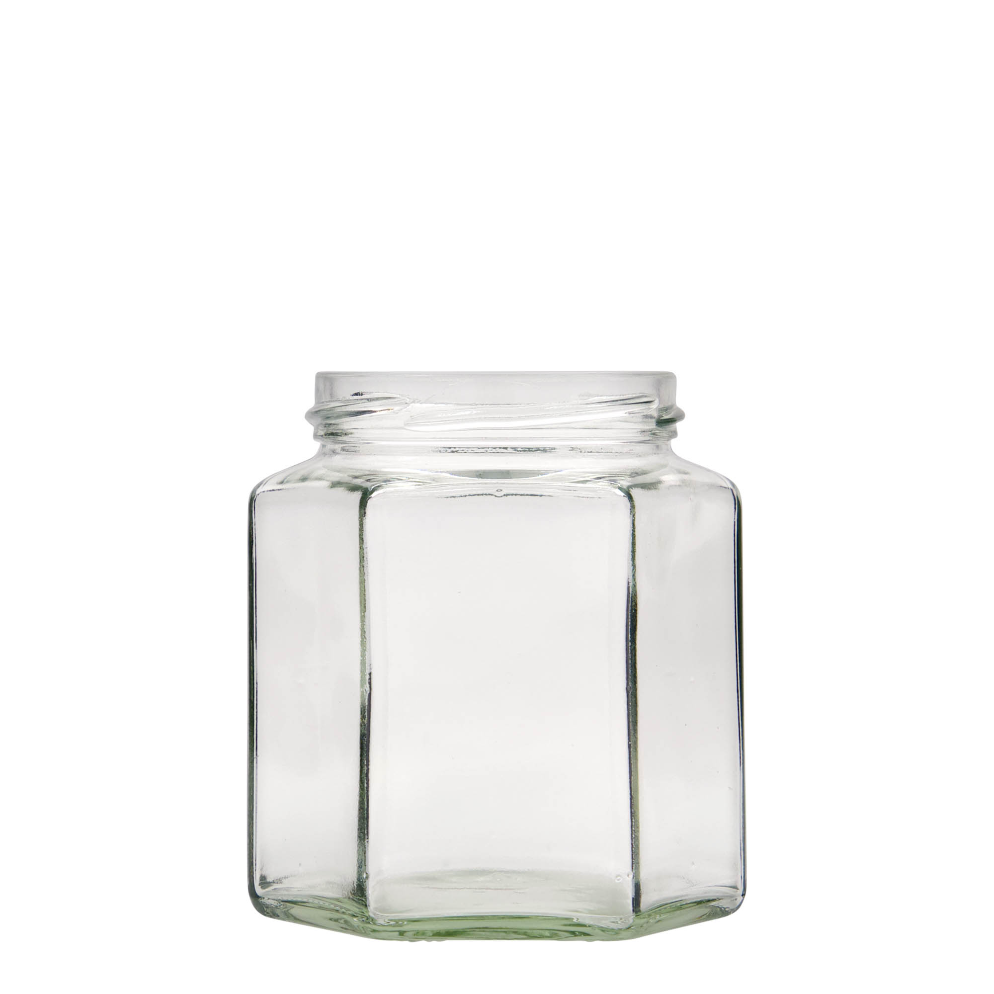 390 ml pot hexagonal, ouverture : twist-off (TO 70)