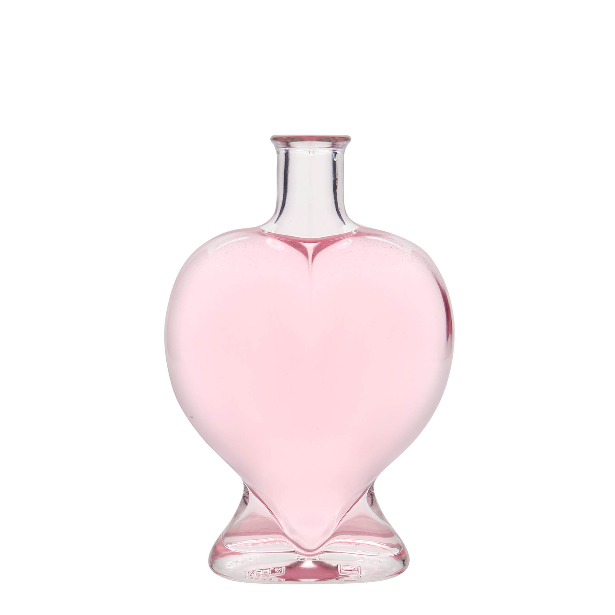 Bouteille en verre 500 ml « Cœur », ouverture : bouchon en liège Bouteille en verre 500 ml « Cœur », ouverture : bouchon en liège