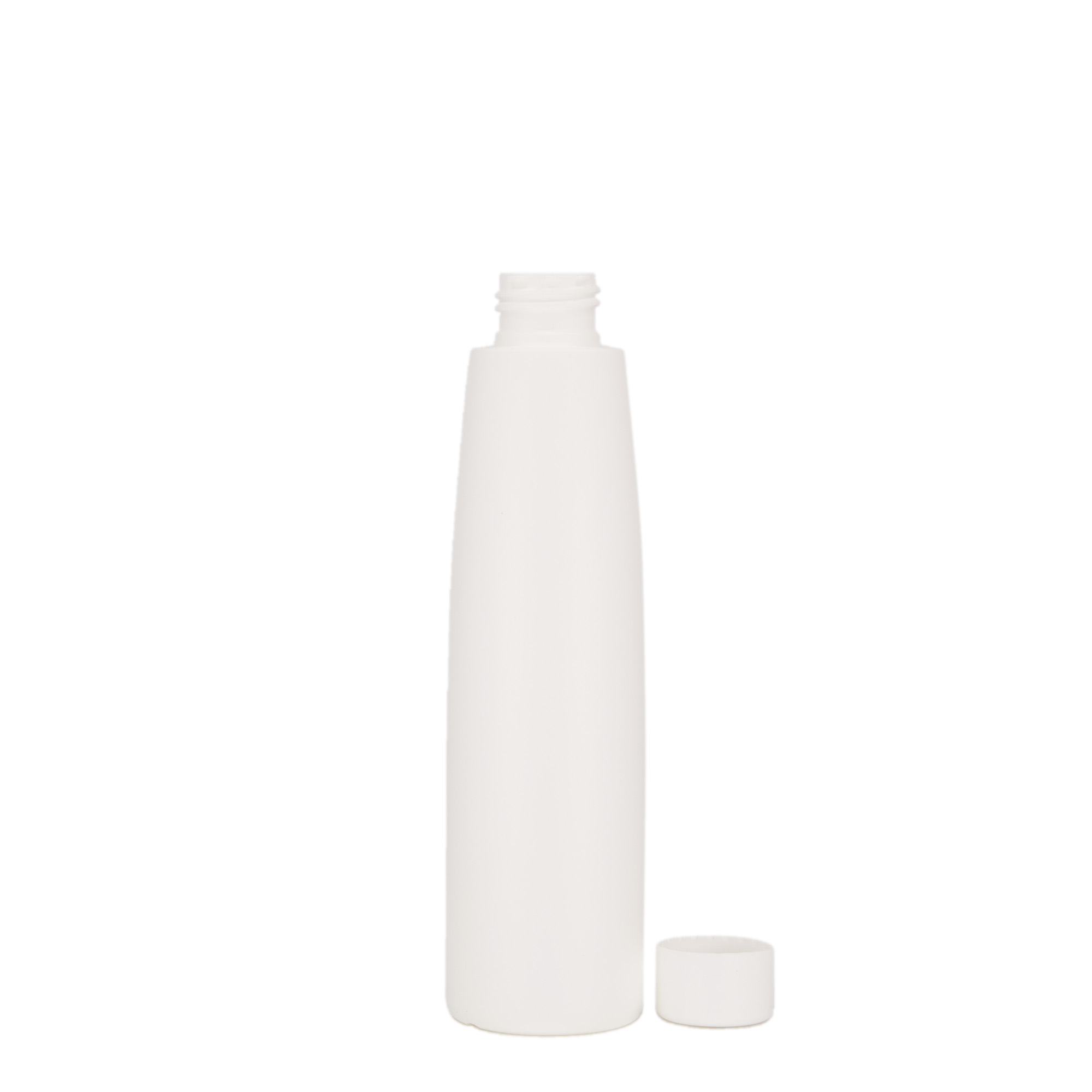 Flacon plastique 200 ml 'Donald', HDPE, blanc, ouverture : 24/410 Flacon plastique 200 ml 'Donald', HDPE, blanc, ouverture : 24/410