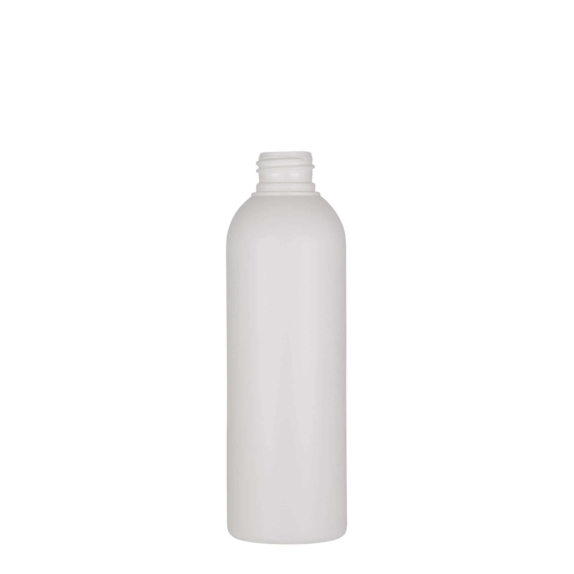 Bouteille en plastique 200 ml 'Tuffy', PEHD, blanche, col : GPI 24/410