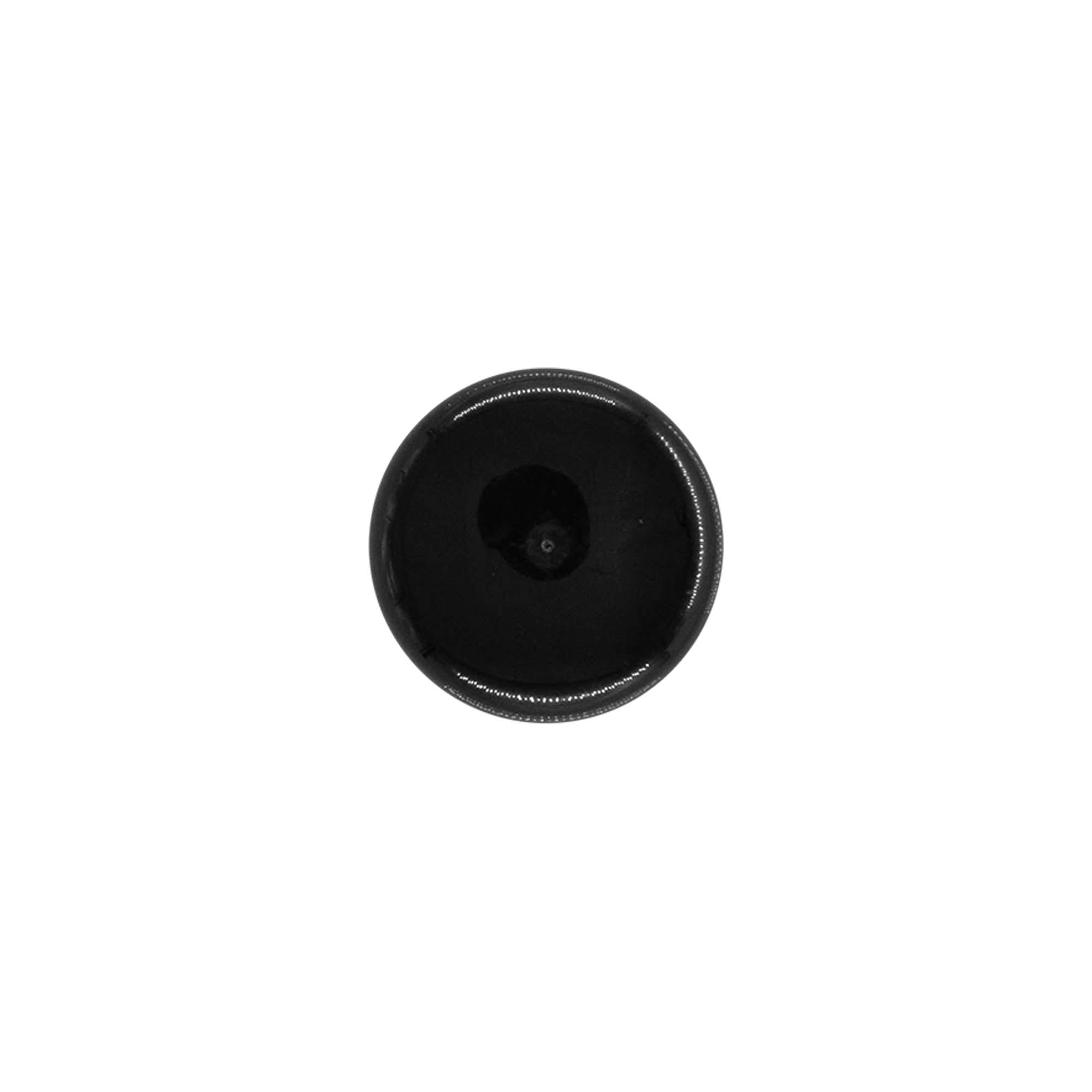 Bouchon à vis avec insert de seringue, plastique PP, noir, pour ouverture : 24/410