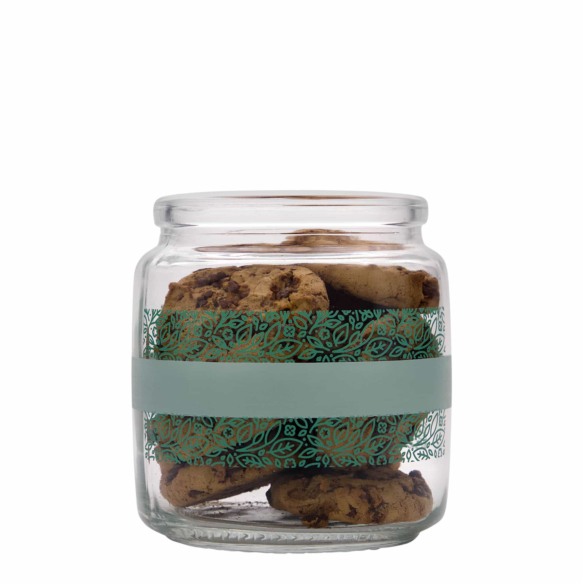 750 ml verre à bouchon en liège « Giara », motif : Naturalmente verde, ouverture : liège
