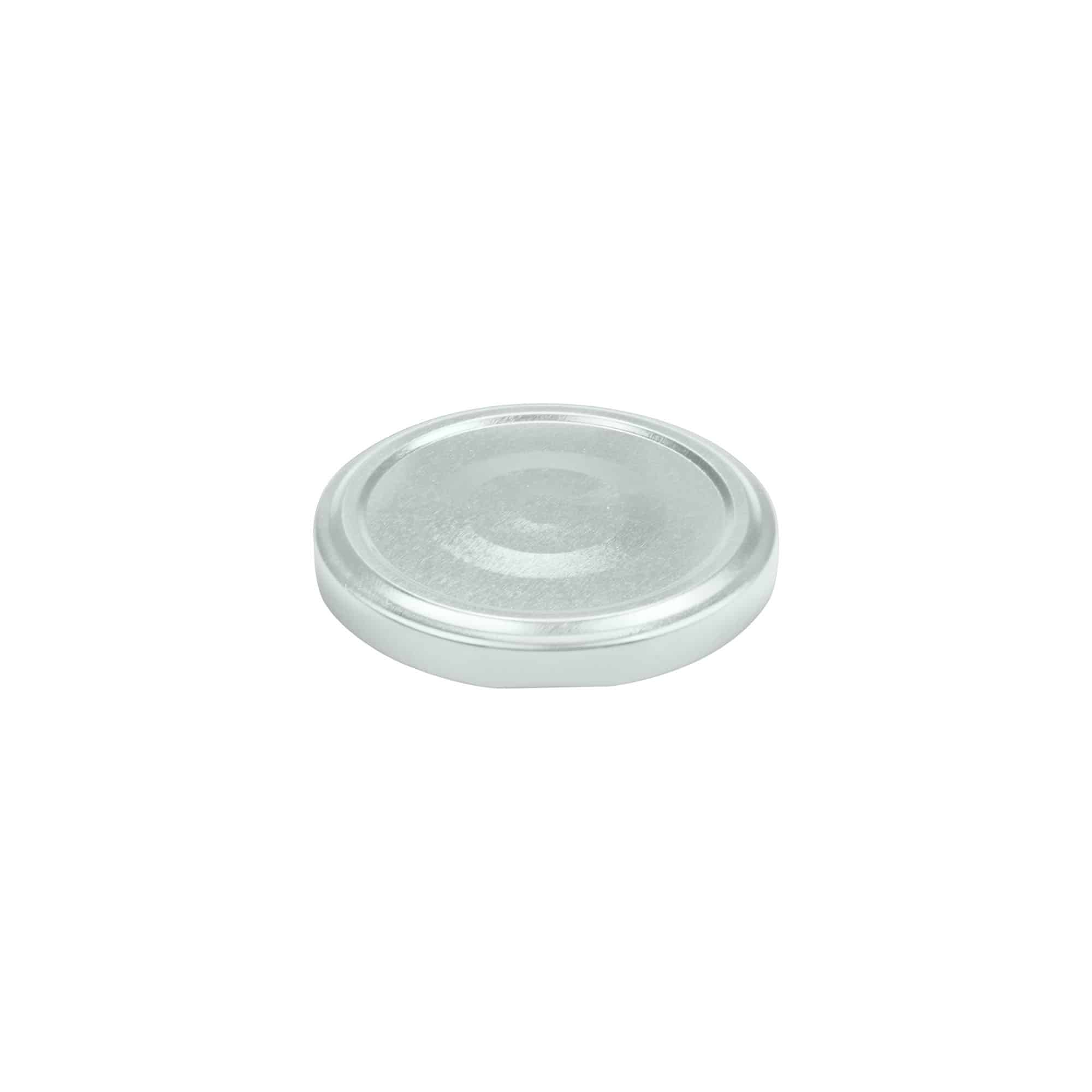 Bouchon à visser, tôle blanche, argenté, pour ouverture : TO 66