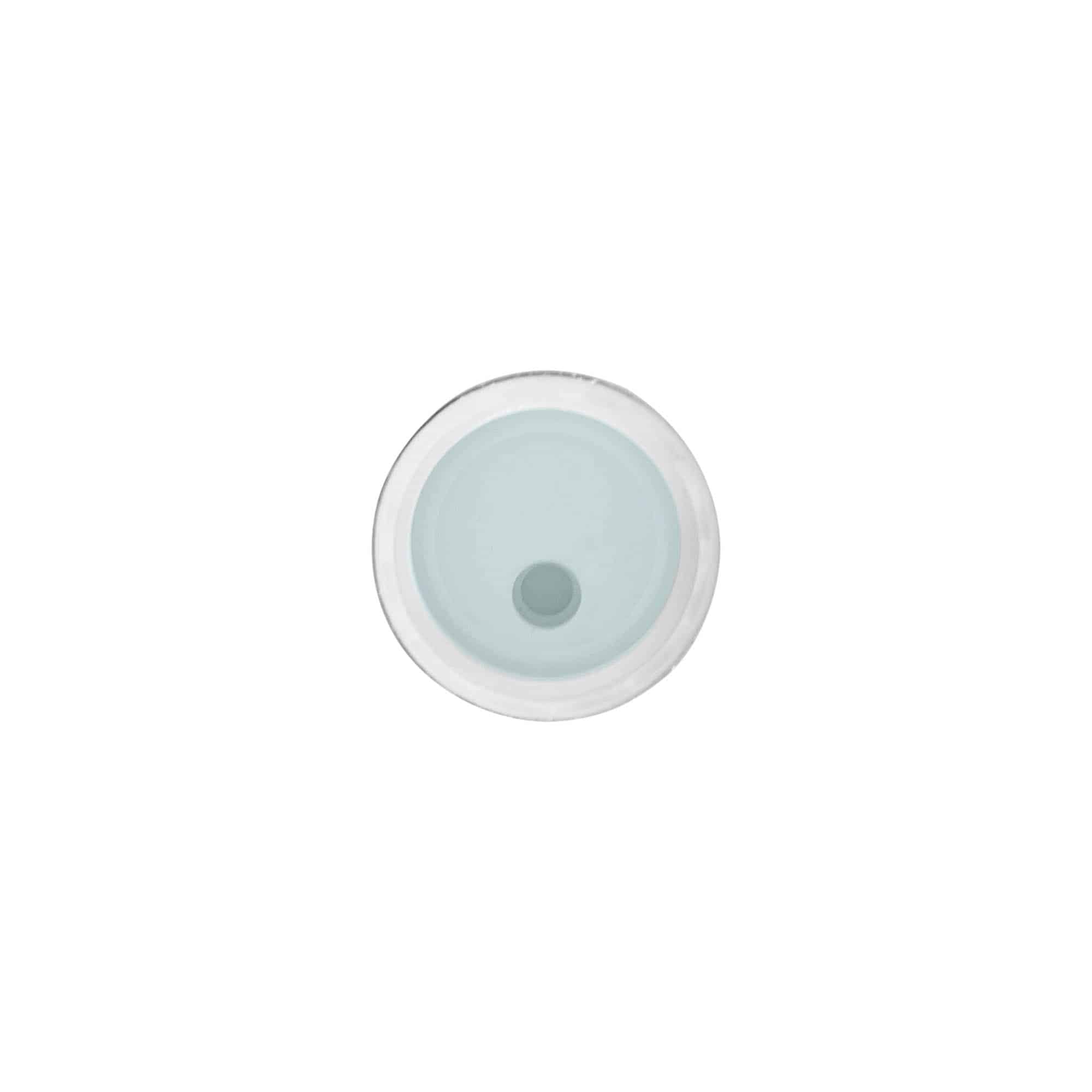 Bouchon à vis Disc Top, plastique PP, argenté, pour ouverture : 24/410