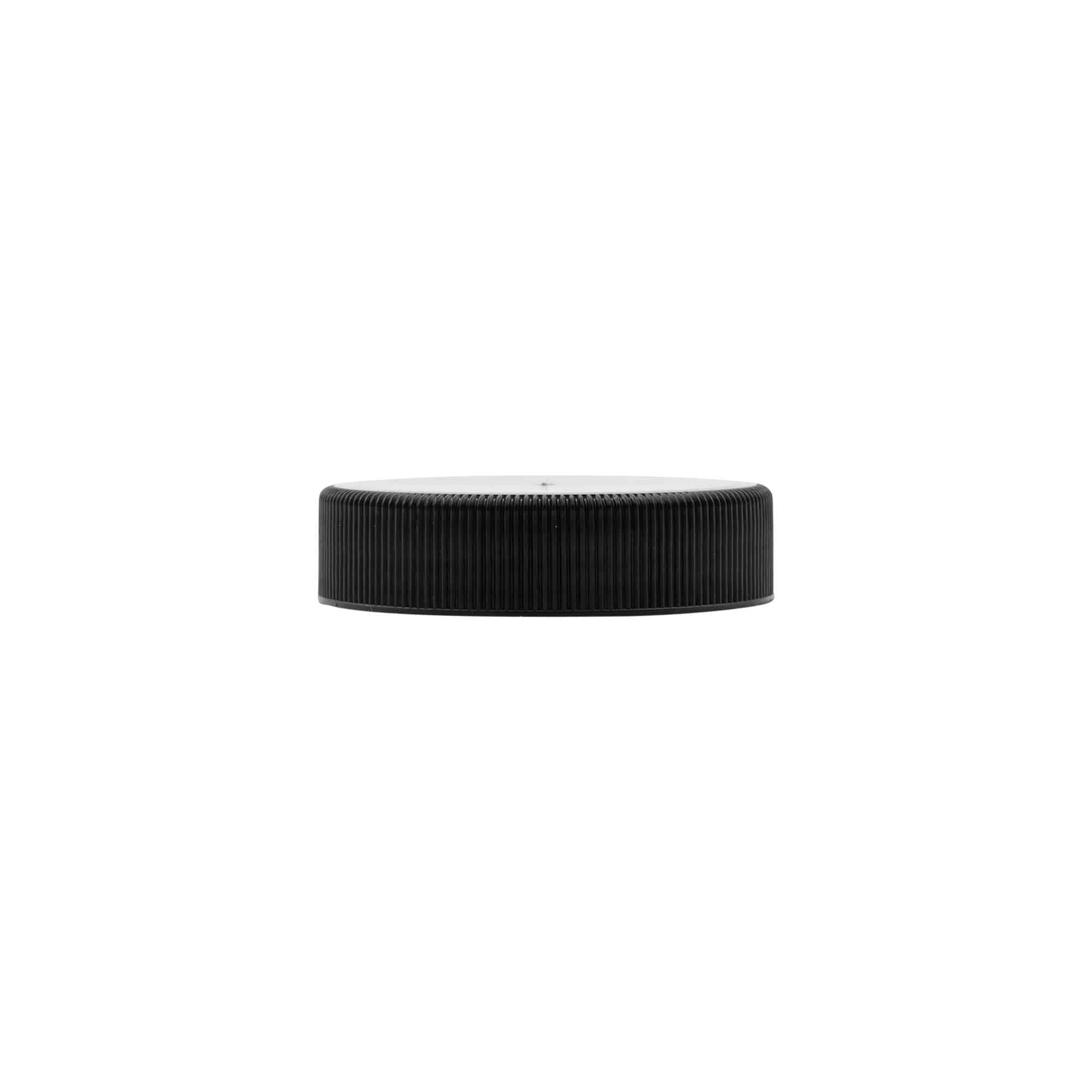 Bouchon à vis avec insert en EPE, plastique PP, noir, pour ouverture : DIN 60