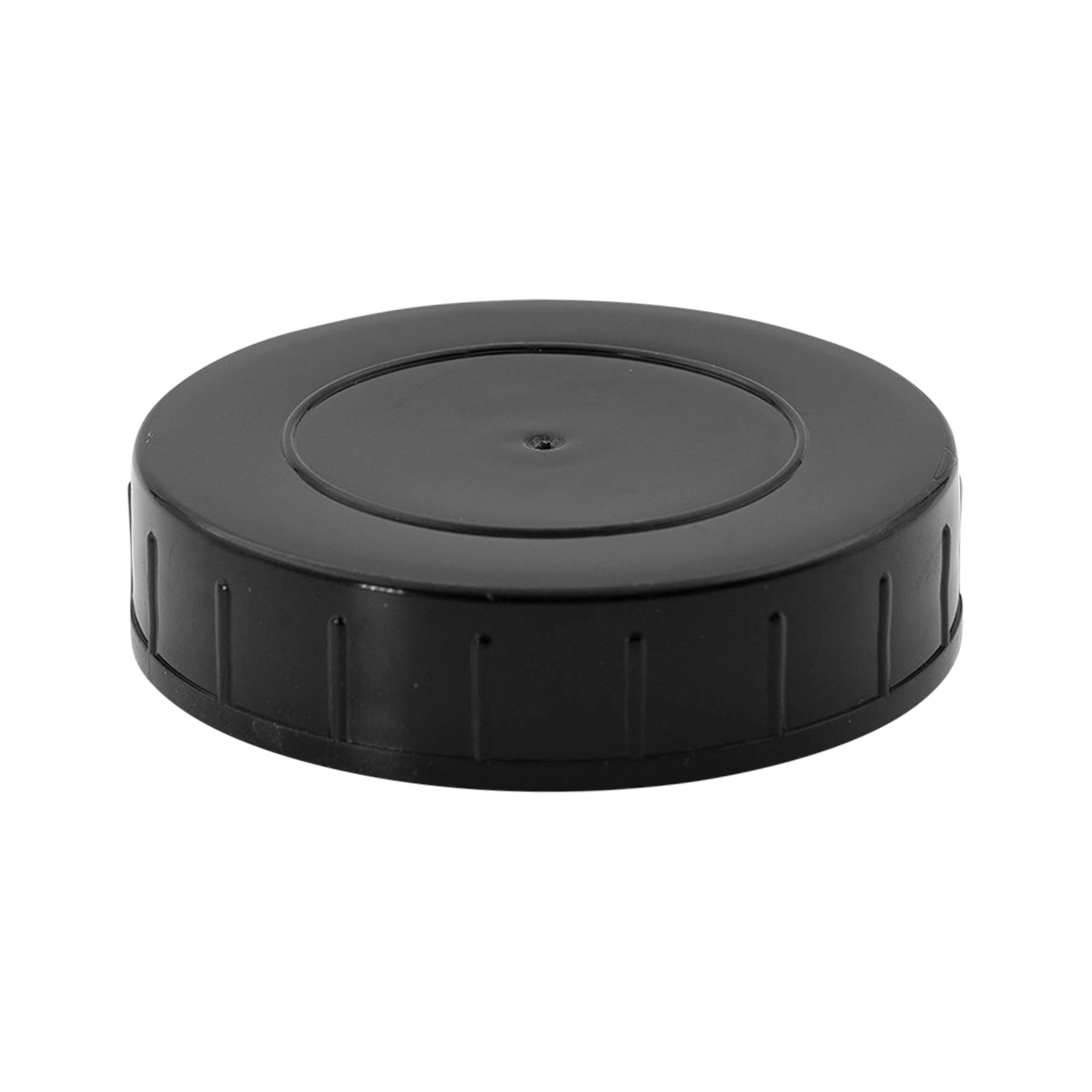 Bouchon à vis, plastique PP, noir, pour ouverture : DIN 68