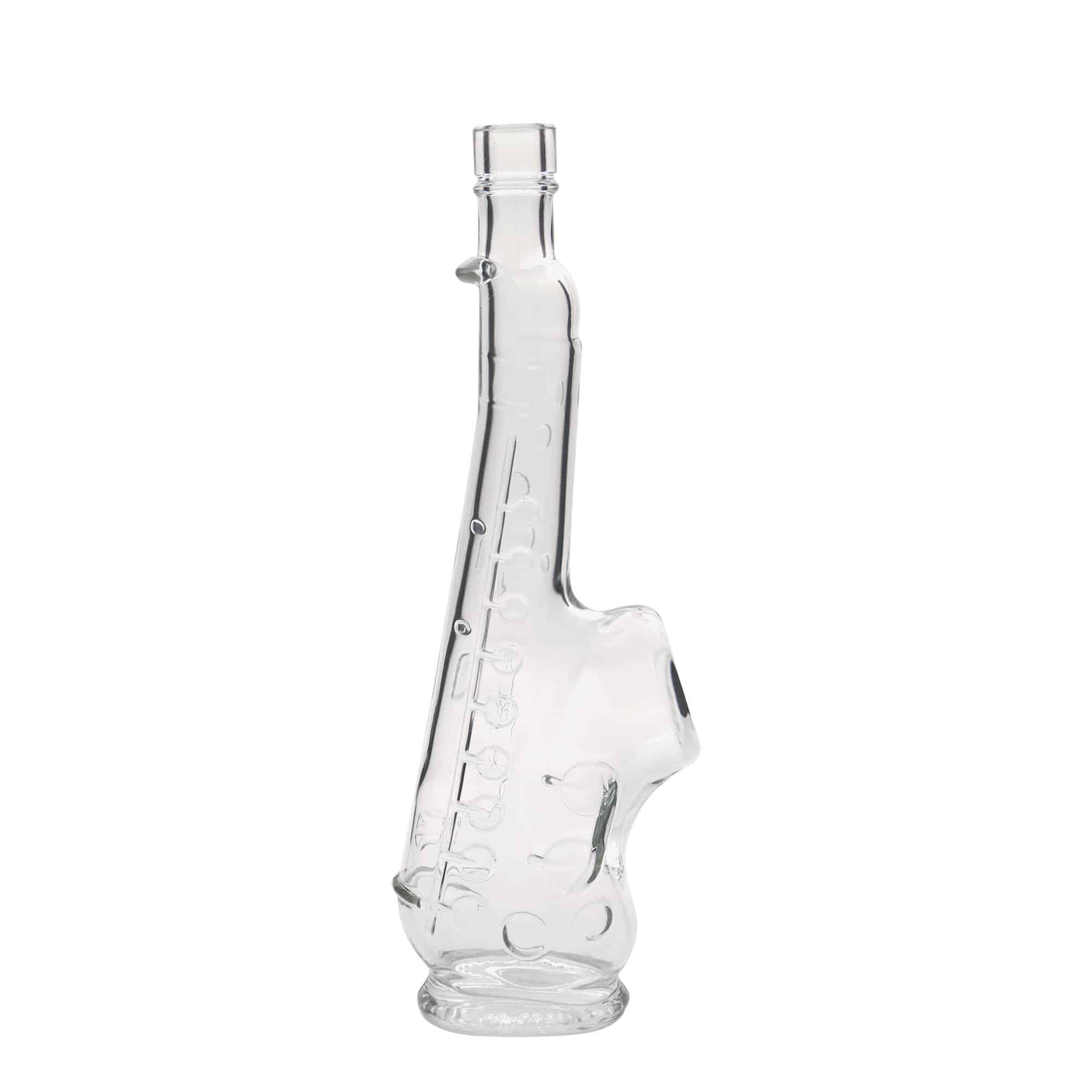 Bouteille en verre 500 ml 'Saxophone', ouverture : bouchon en liège Bouteille en verre 500 ml 'Saxophone', ouverture : bouchon en liège