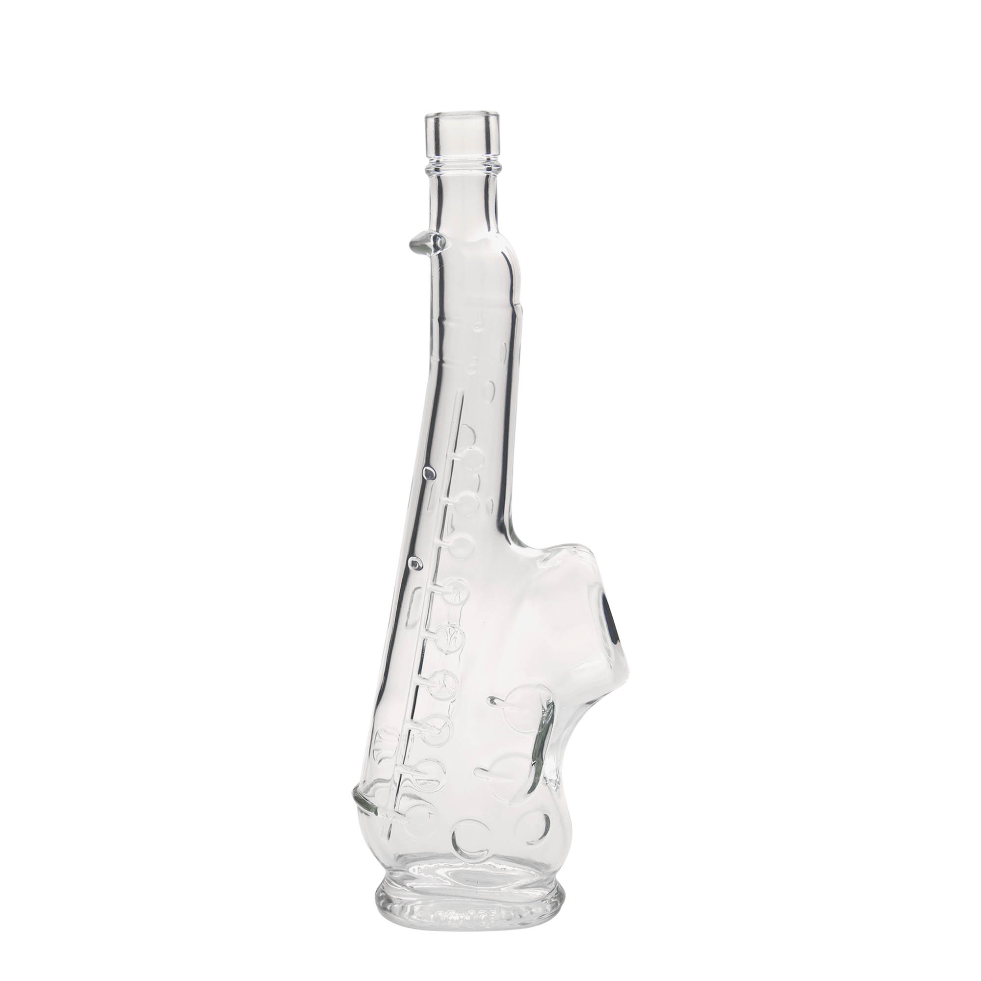 Bouteille en verre 500 ml 'Saxophone', ouverture : bouchon en liège Bouteille en verre 500 ml 'Saxophone', ouverture : bouchon en liège