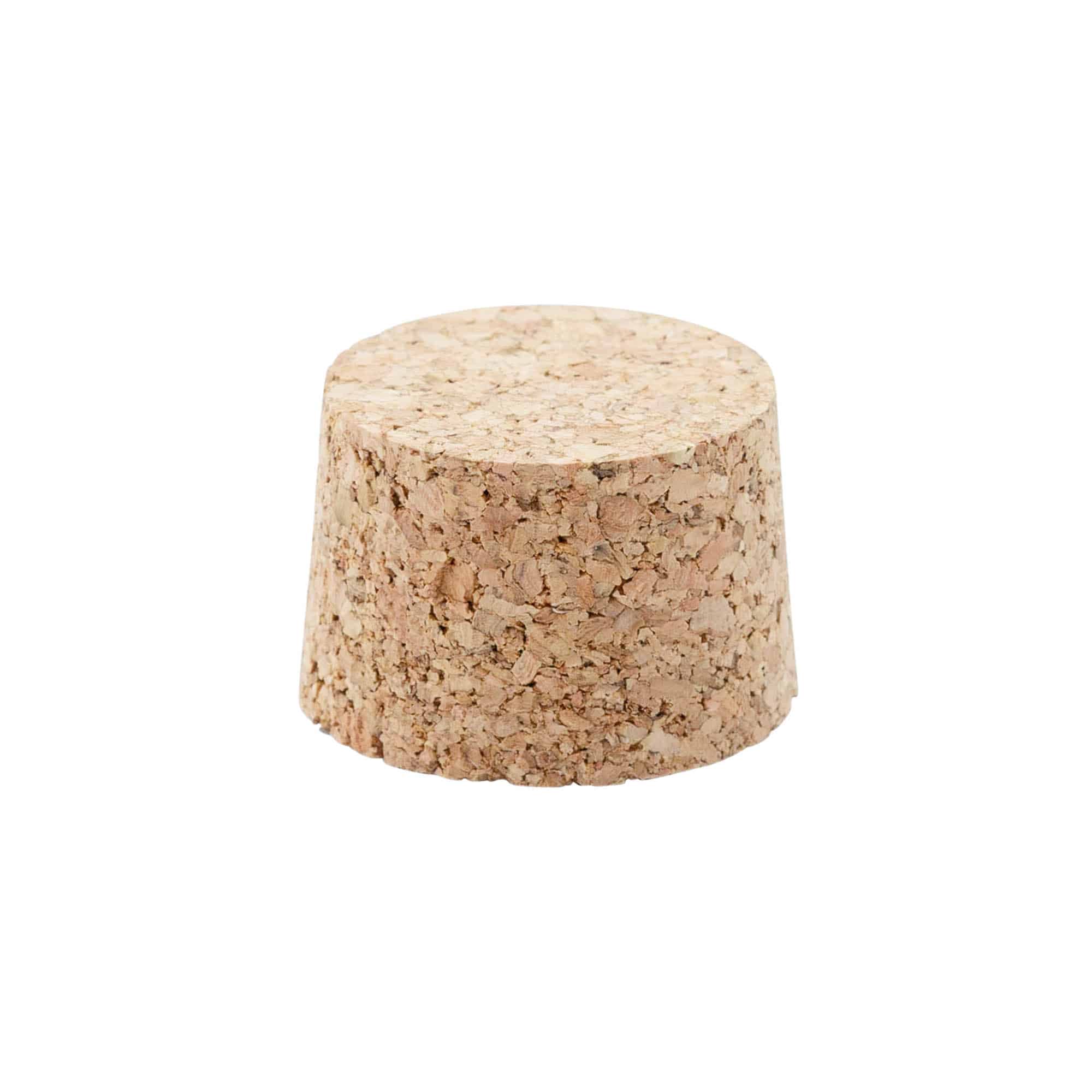 Bouchon conique 38-42 x 27, liège pressé, beige, pour embouchure : liège