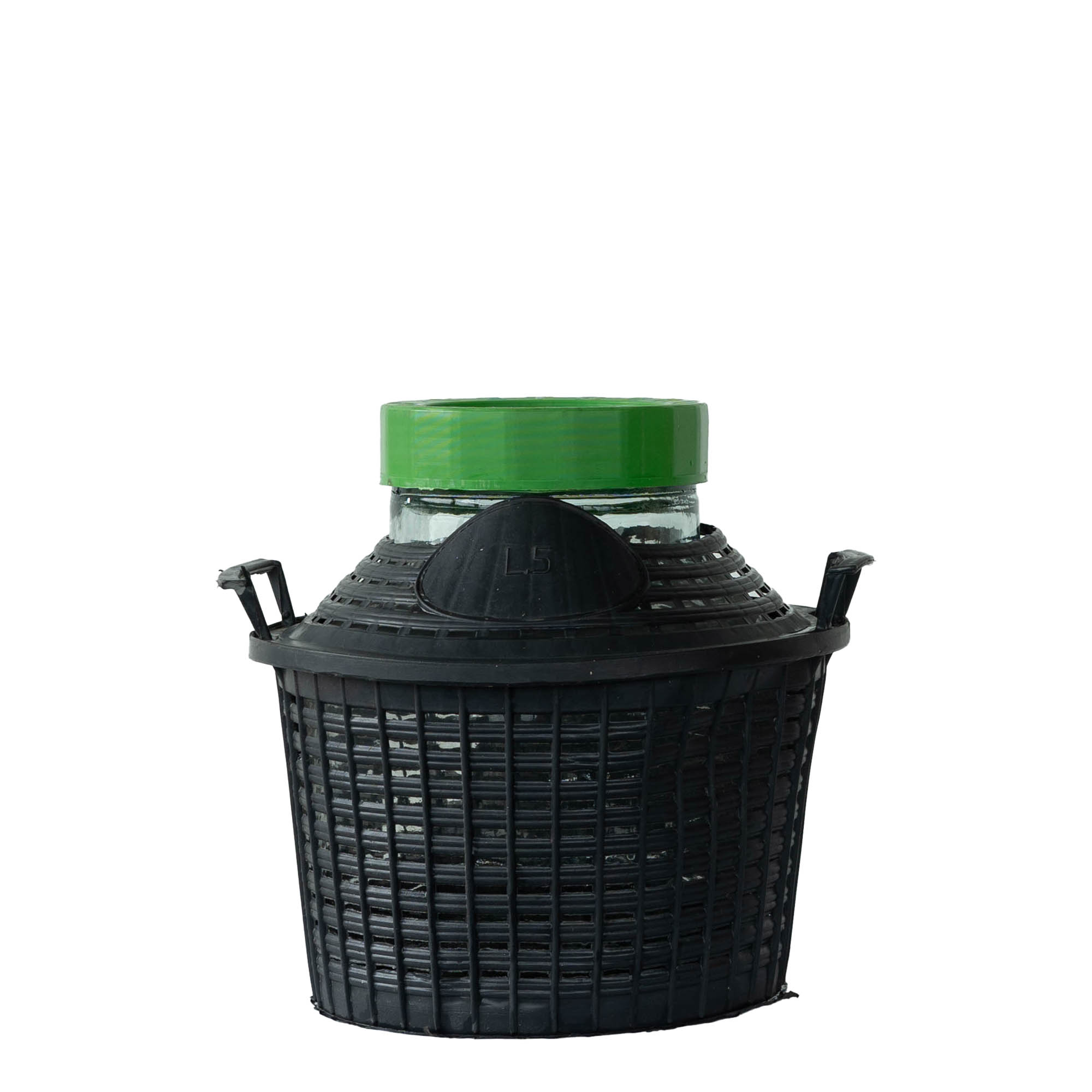 Bouteille ballon 5 l col large, verre, ouverture : bouchon à vis Bouteille ballon 5 l col large, verre, ouverture : bouchon à vis