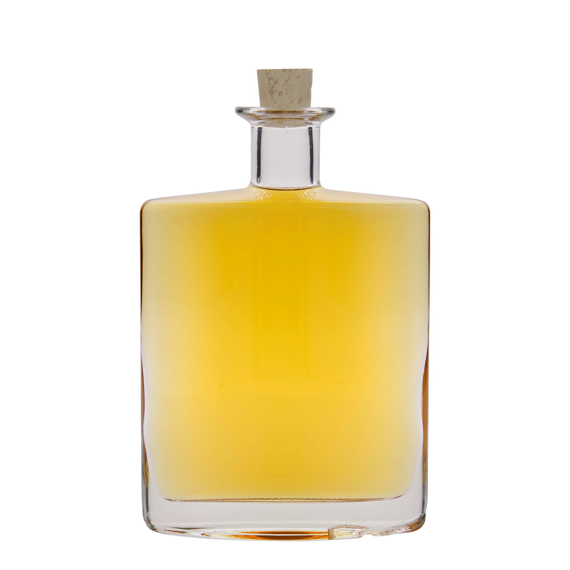 Bouteille en verre 700 ml « Zorbas », ovale, ouverture : bouchon en liège