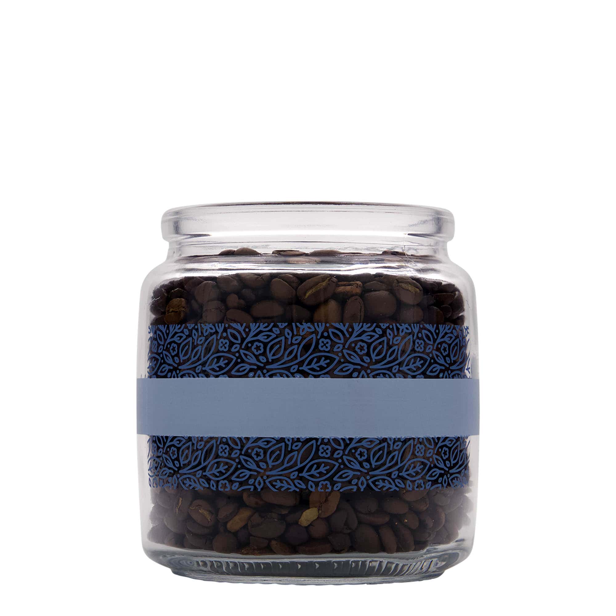 750 ml Verre à bouchon 'Giara', motif : Naturalmente blu, ouverture : bouchon
