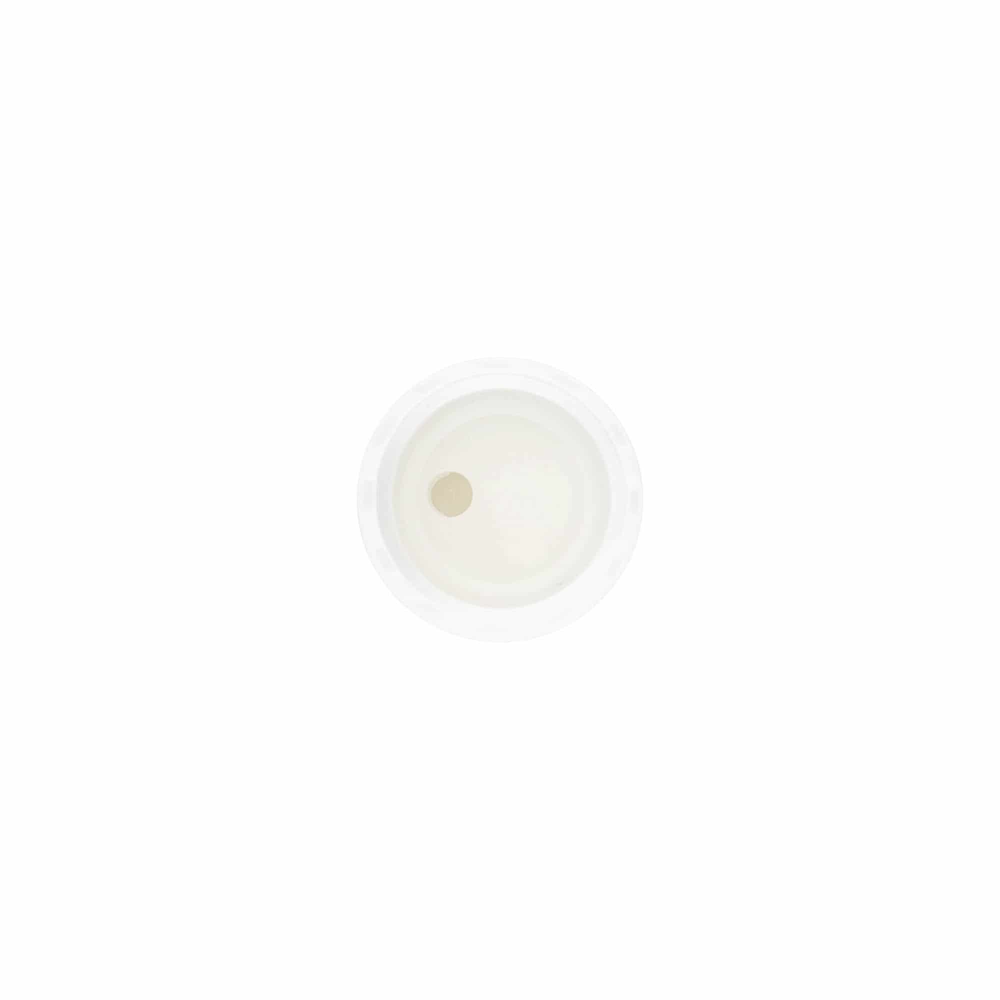 Bouchon à vis Disc Top, plastique PP, blanc, pour ouverture : 20/410