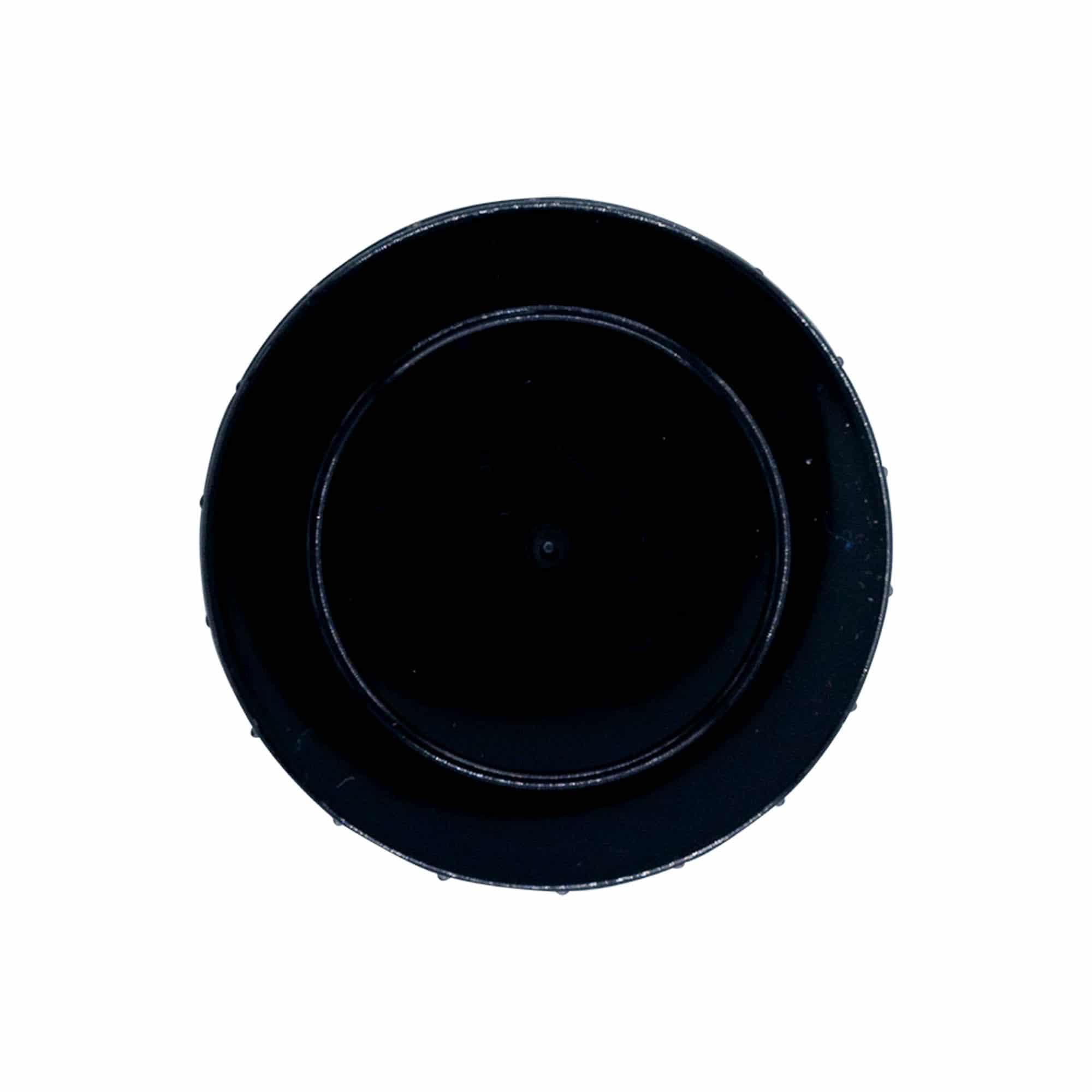 Bouchon à vis, plastique PP, noir, pour ouverture : DIN 55