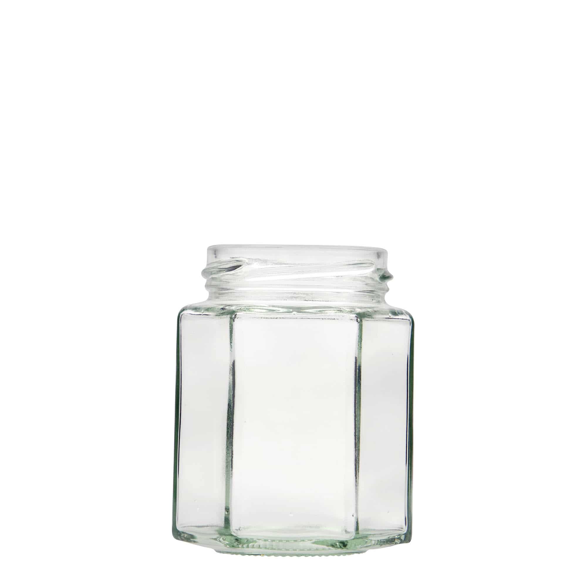 Bocal hexagonal 191 ml, bouchage: Twist-Off (TO 58) Bocal hexagonal 191 ml, bouchage: Twist-Off (TO 58)