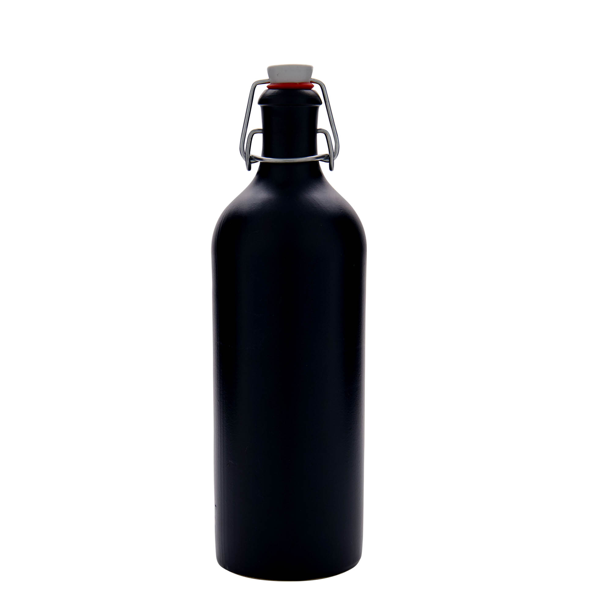 Cruche en grès 750 ml, noir, ouverture : fermeture à levier Cruche en grès 750 ml, noir, ouverture : fermeture à levier