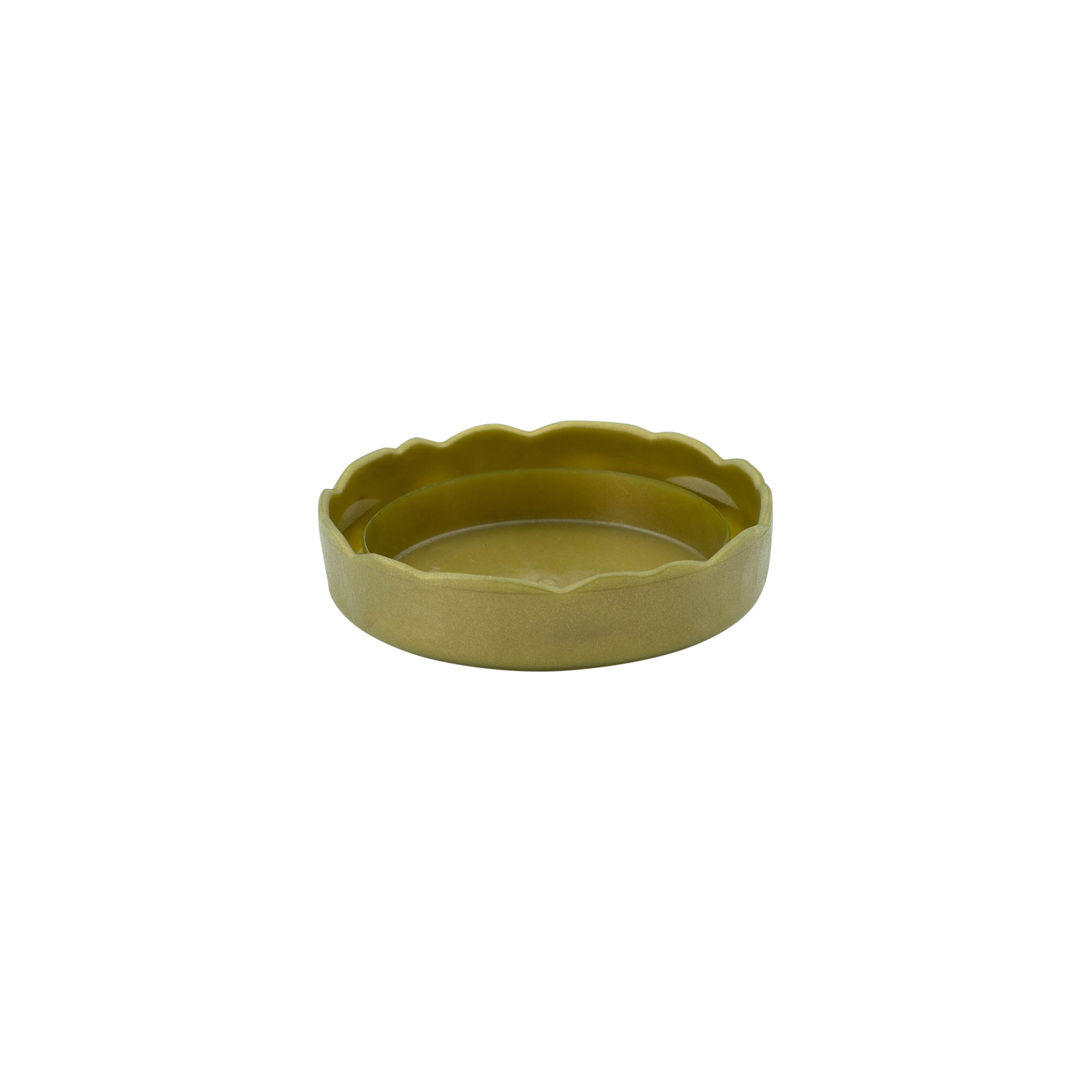 Couvercle à emboîtement pour pot en céramique à col étroit, plastique HDPE, or