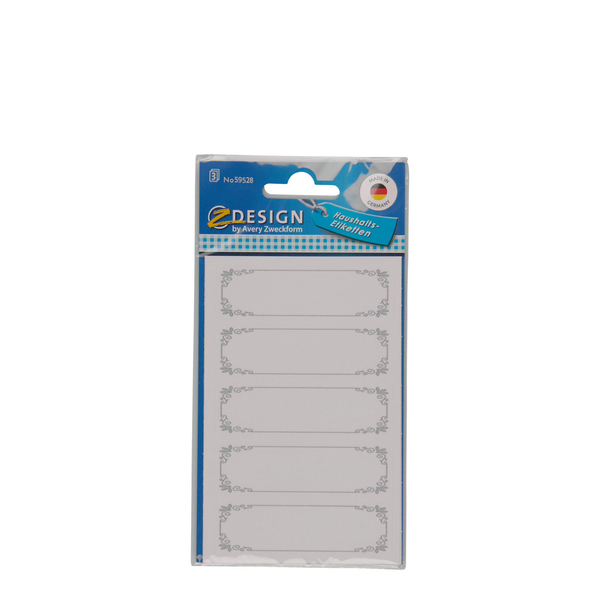 Étiquettes Zweckform « Cadre bleu », rectangulaires, papier, blanc-bleu Étiquettes Zweckform « Cadre bleu », rectangulaires, papier, blanc-bleu