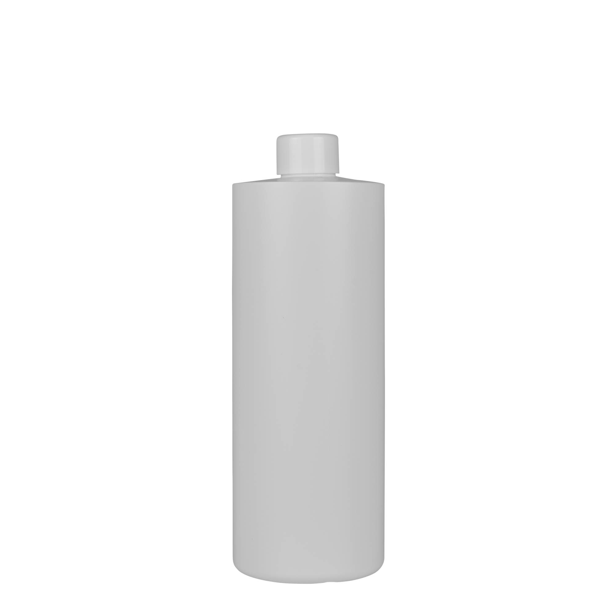 Bouteille en plastique 500 ml 'Pipe', PEHD vert, blanc, ouverture : 24/410