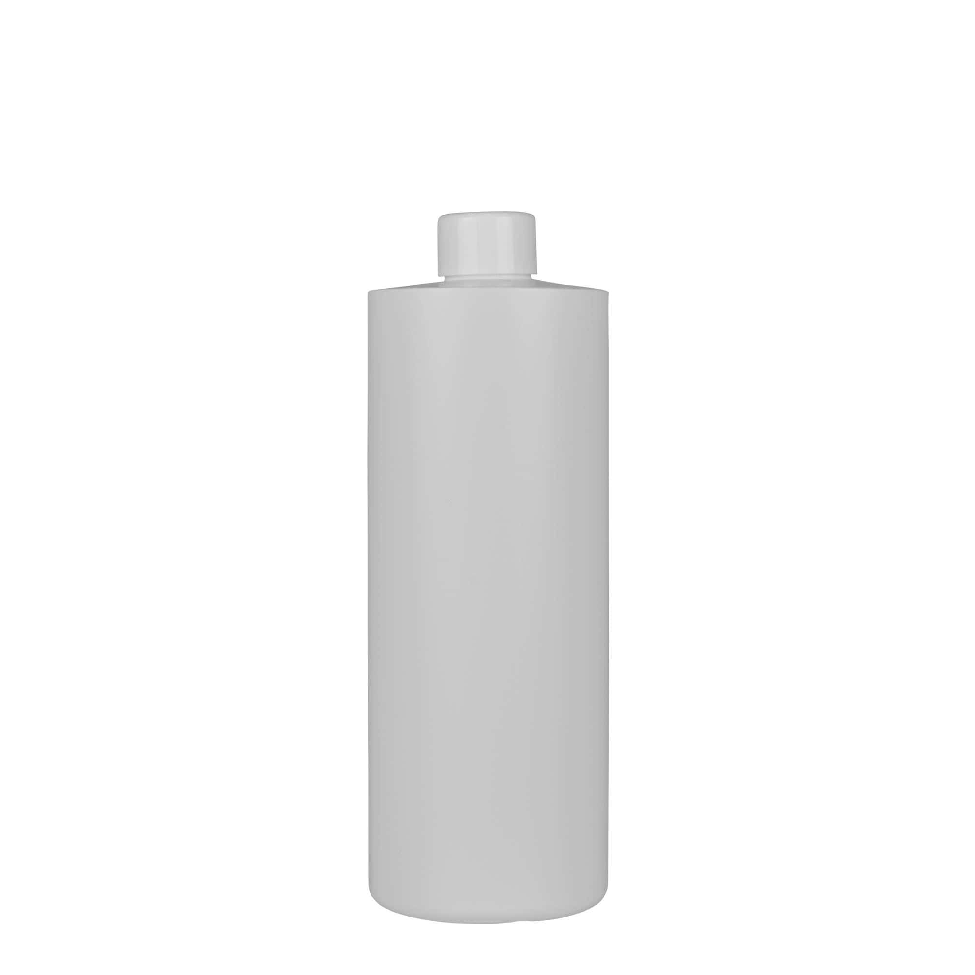Bouteille en plastique 500 ml 'Pipe', PEHD vert, blanc, ouverture : 24/410