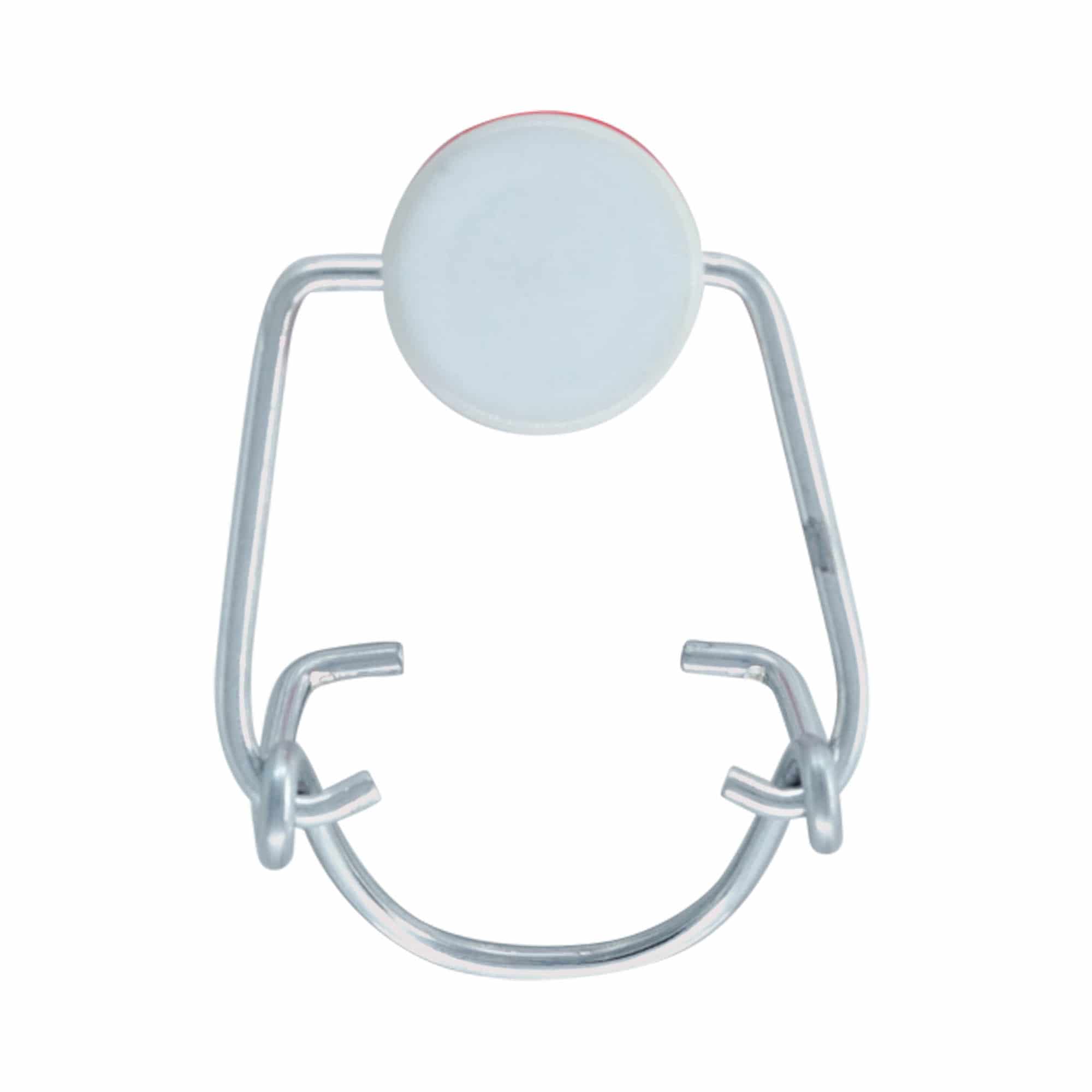 Fermeture à boucle standard, plastique, rouge-blanc