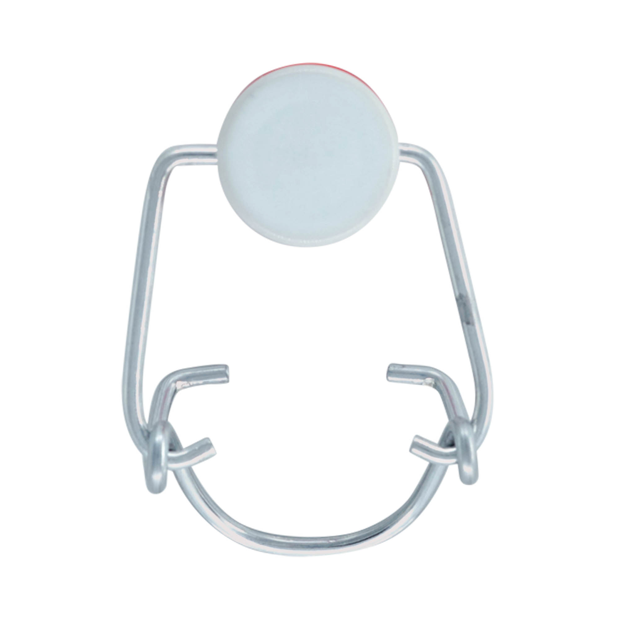 Fermeture à boucle standard, plastique, rouge-blanc Fermeture à boucle standard, plastique, rouge-blanc