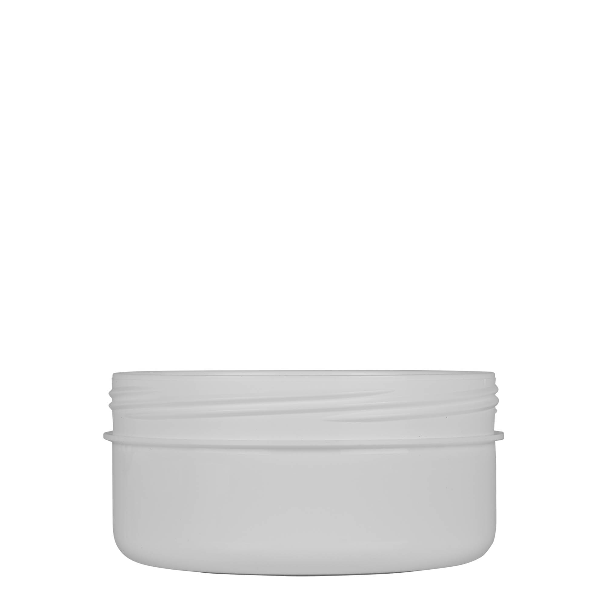 250 ml boîte en plastique 'White Line', PP, blanche, ouverture : bouchon à vis