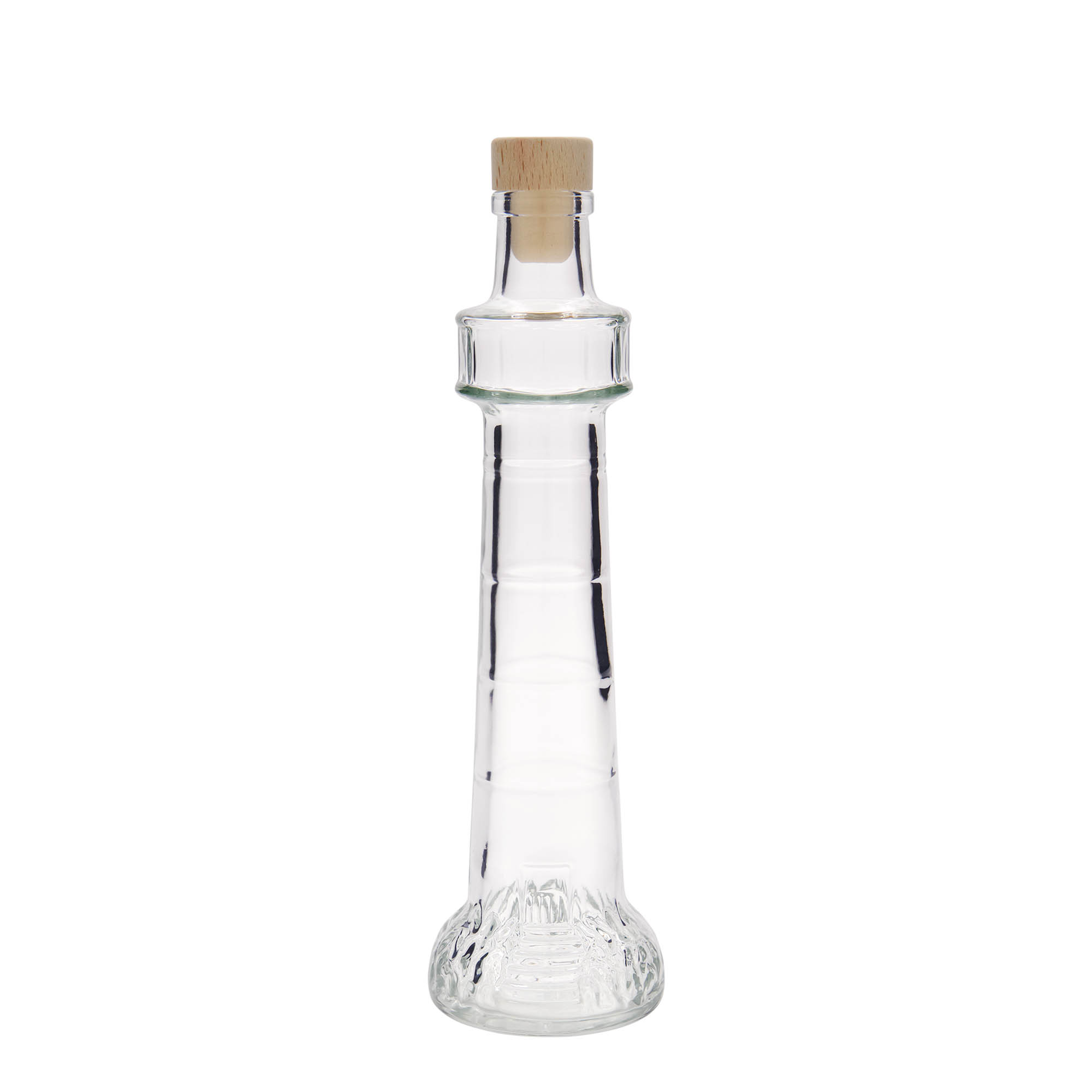 Flacon en verre 200 ml « Leuchtturm », ouverture : liège Flacon en verre 200 ml « Leuchtturm », ouverture : liège