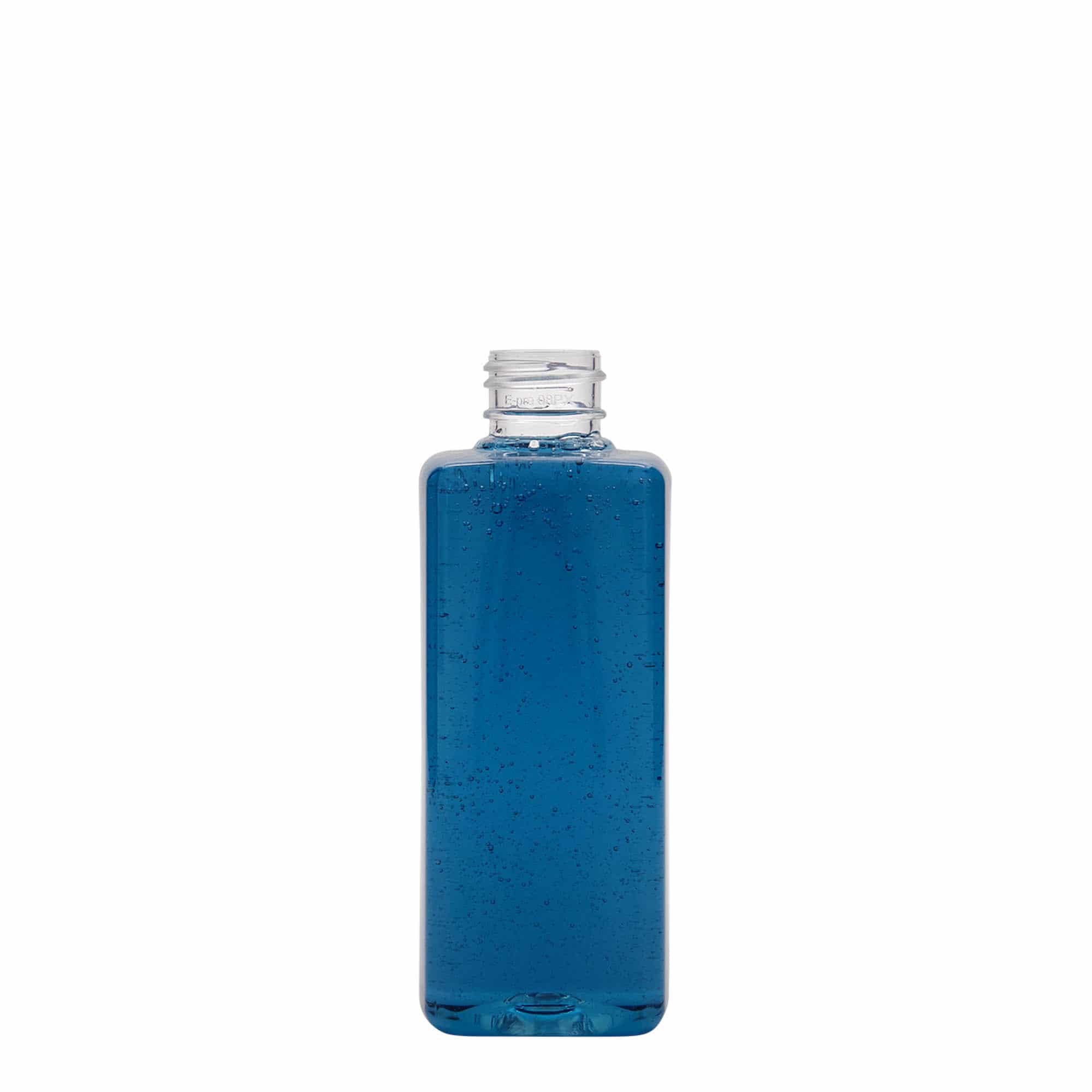 Bouteille PET 200 ml « Karl », carrée, plastique, goulot : 24/410
