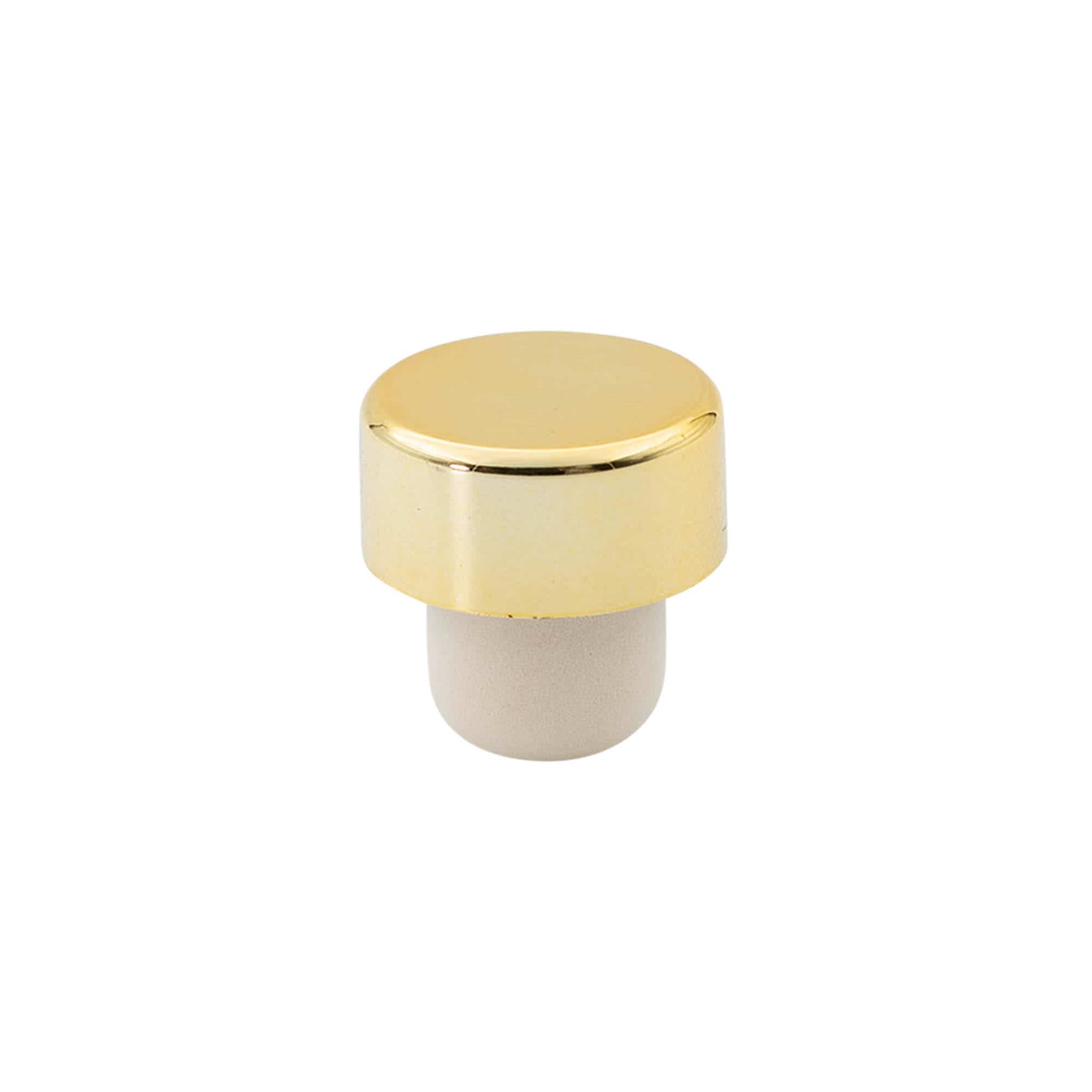 Bouchons à prise 19 mm, plastique, doré, pour embouchure : liège