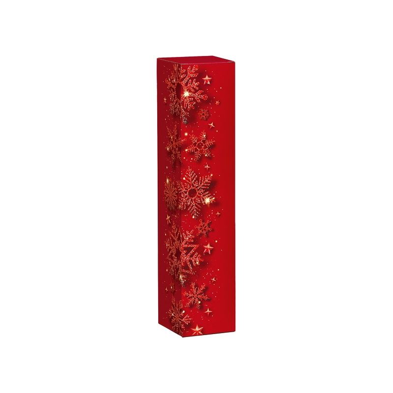 Boîte cadeau « Cristaux de glace scintillants », carrée, papier, rouge Boîte cadeau « Cristaux de glace scintillants », carrée, papier, rouge