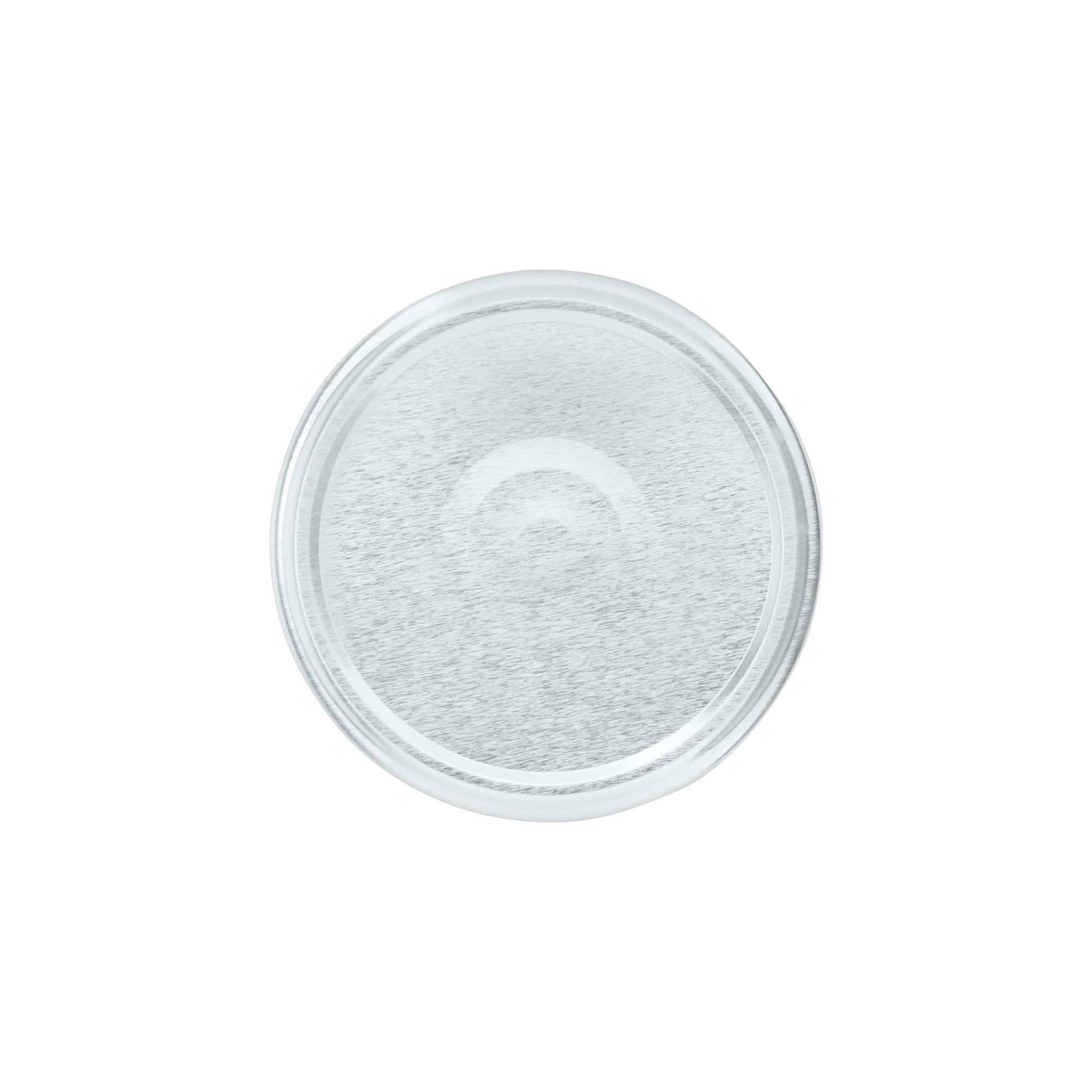 Bouchon à vis, tôle blanche, argenté, pour ouverture : TO 82