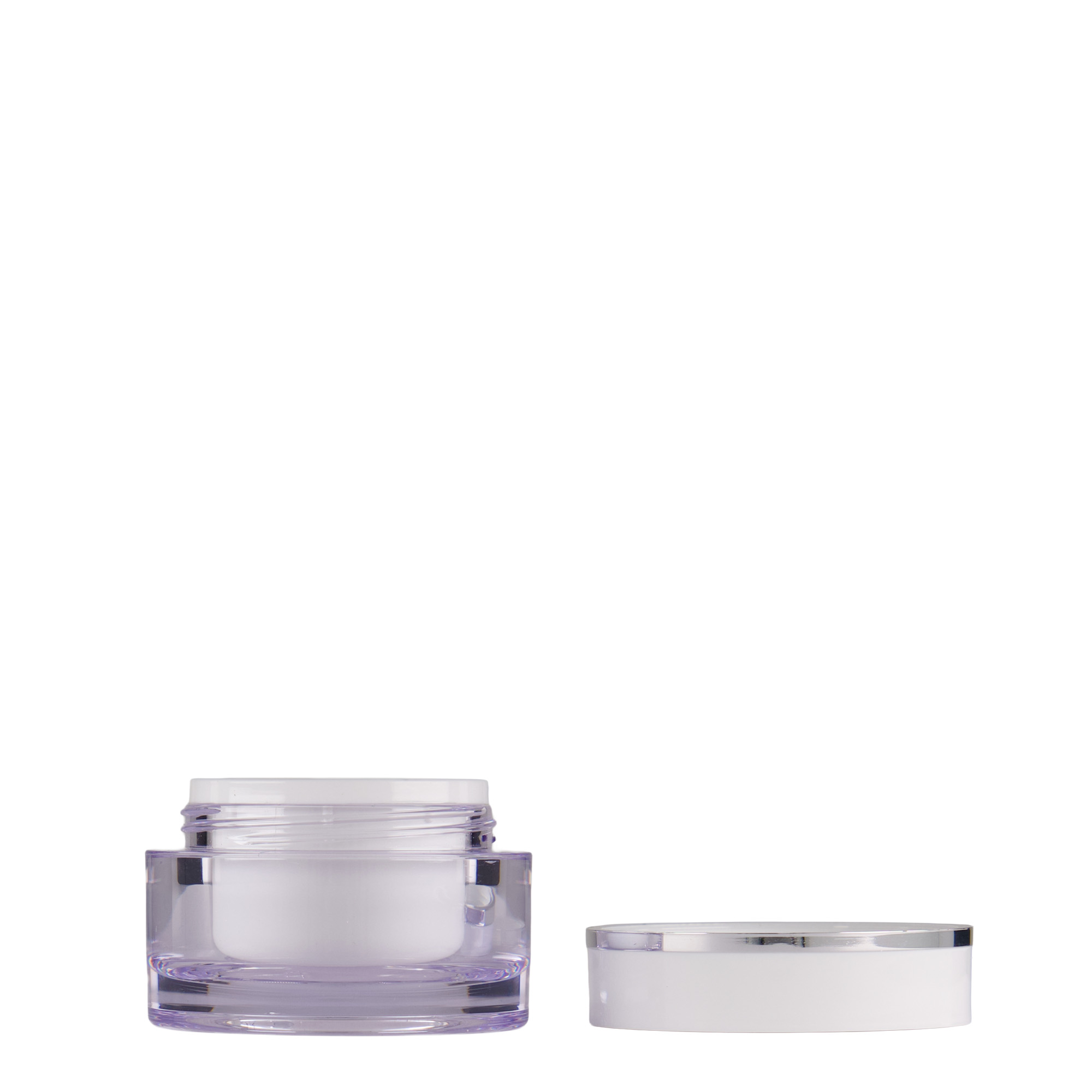 Pot de 10 ml, plastique SAN, blanc, ouverture : bouchon à vis