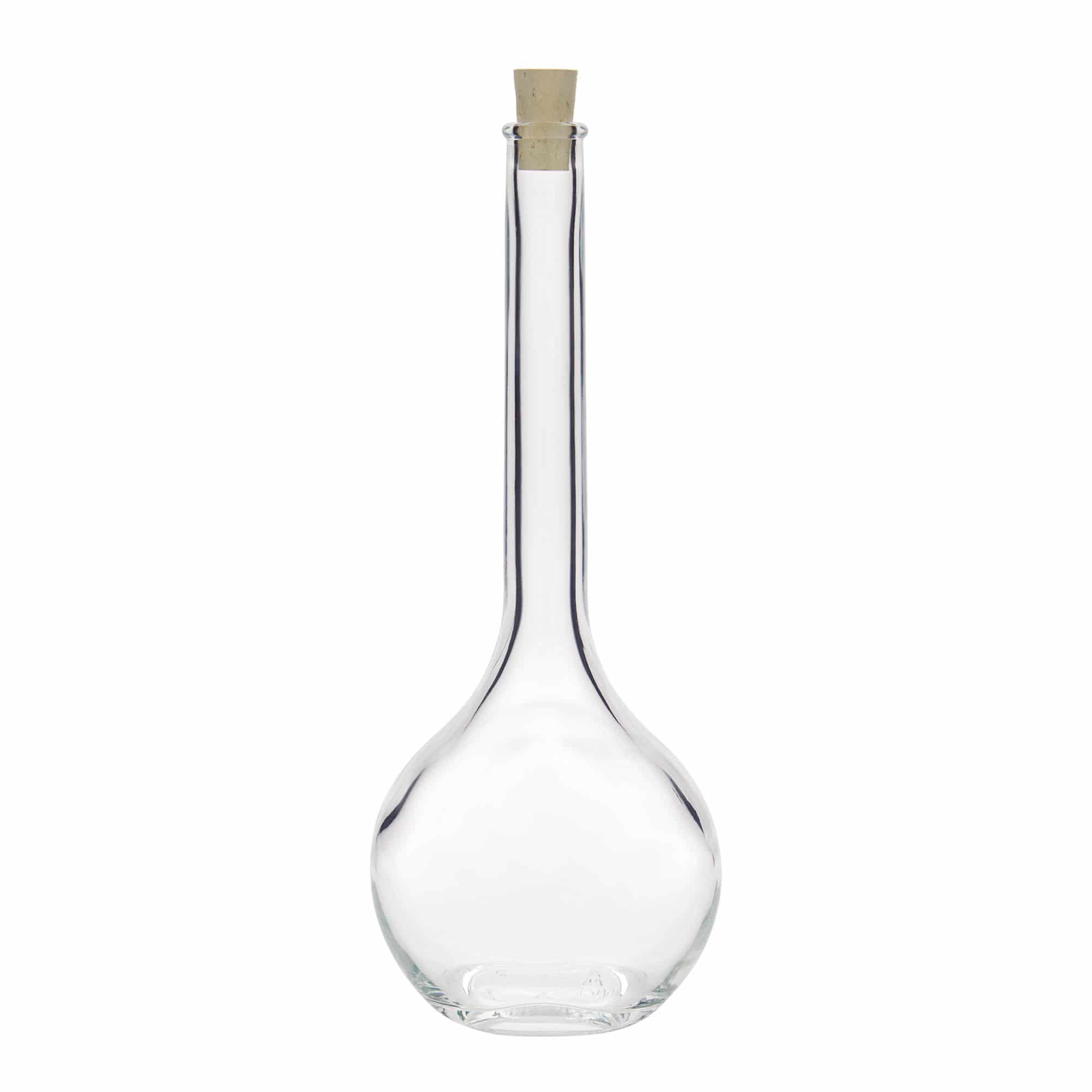 Bouteille en verre 500 ml 'Contessa', ovale, ouverture : bouchon en liège