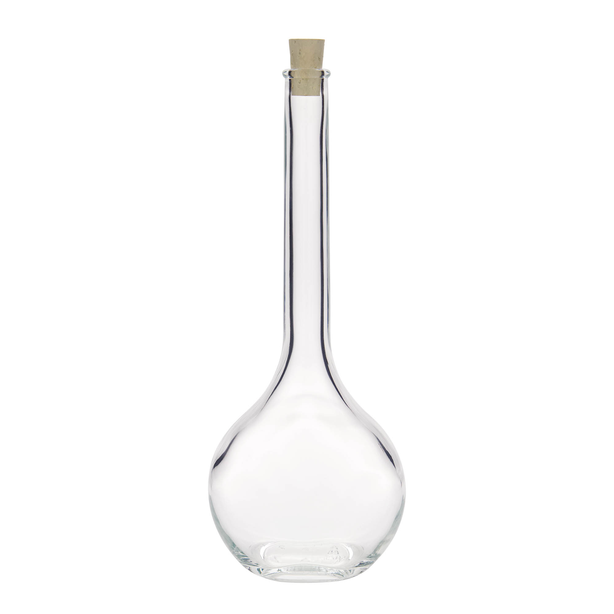 Bouteille en verre 500 ml 'Contessa', ovale, ouverture : bouchon en liège Bouteille en verre 500 ml 'Contessa', ovale, ouverture : bouchon en liège