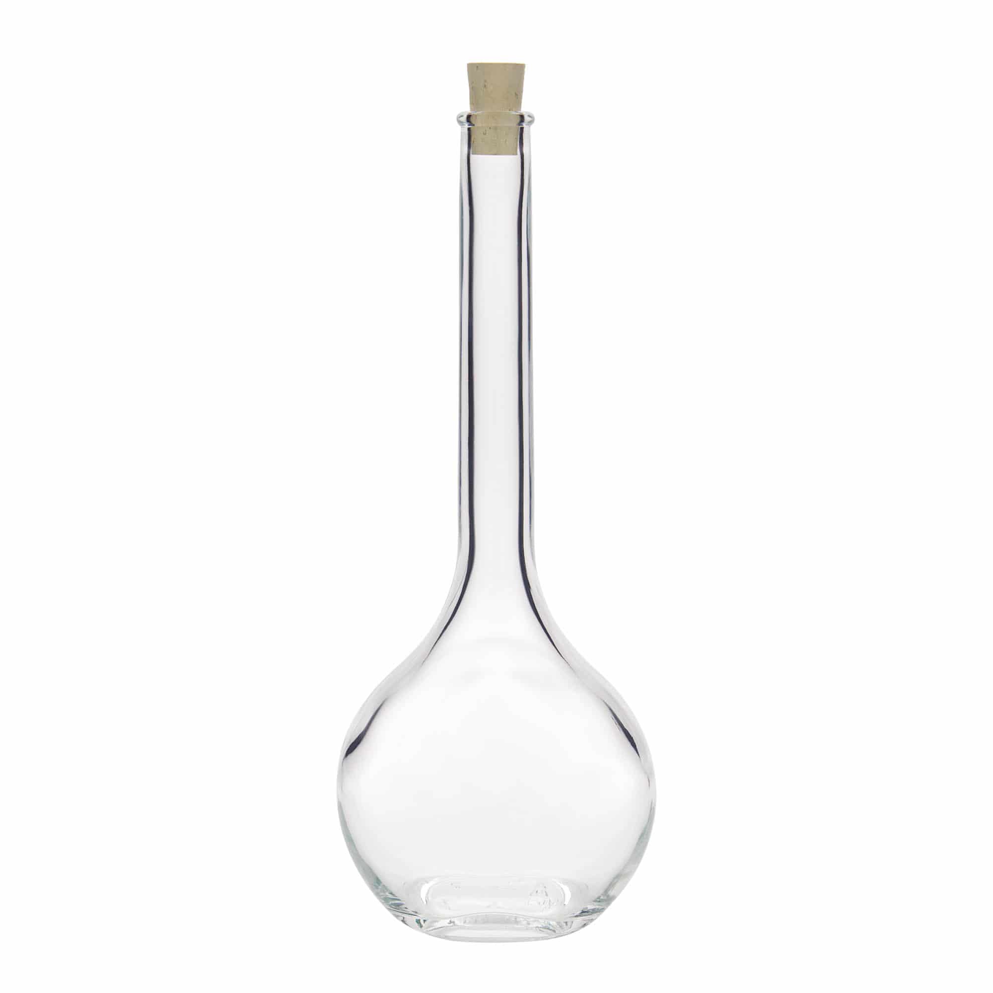 Bouteille en verre 500 ml 'Contessa', ovale, ouverture : bouchon en liège