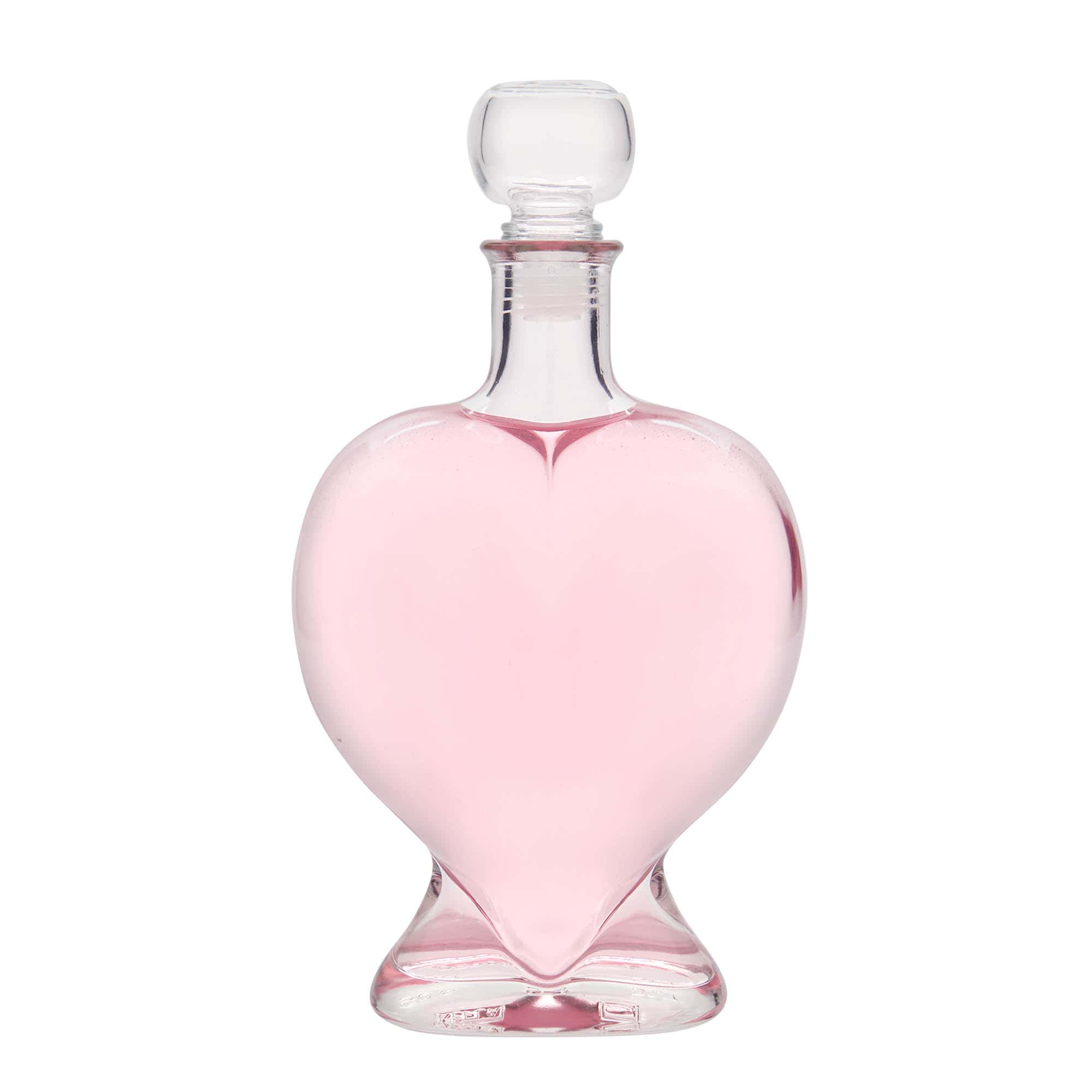 Bouteille en verre 500 ml 'Cœur', bouchage: bouchon