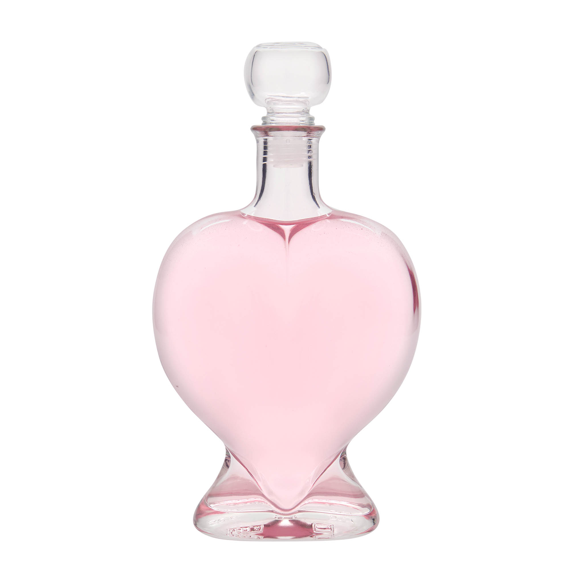 Bouteille en verre 500 ml « Cœur », ouverture : bouchon en liège Bouteille en verre 500 ml « Cœur », ouverture : bouchon en liège