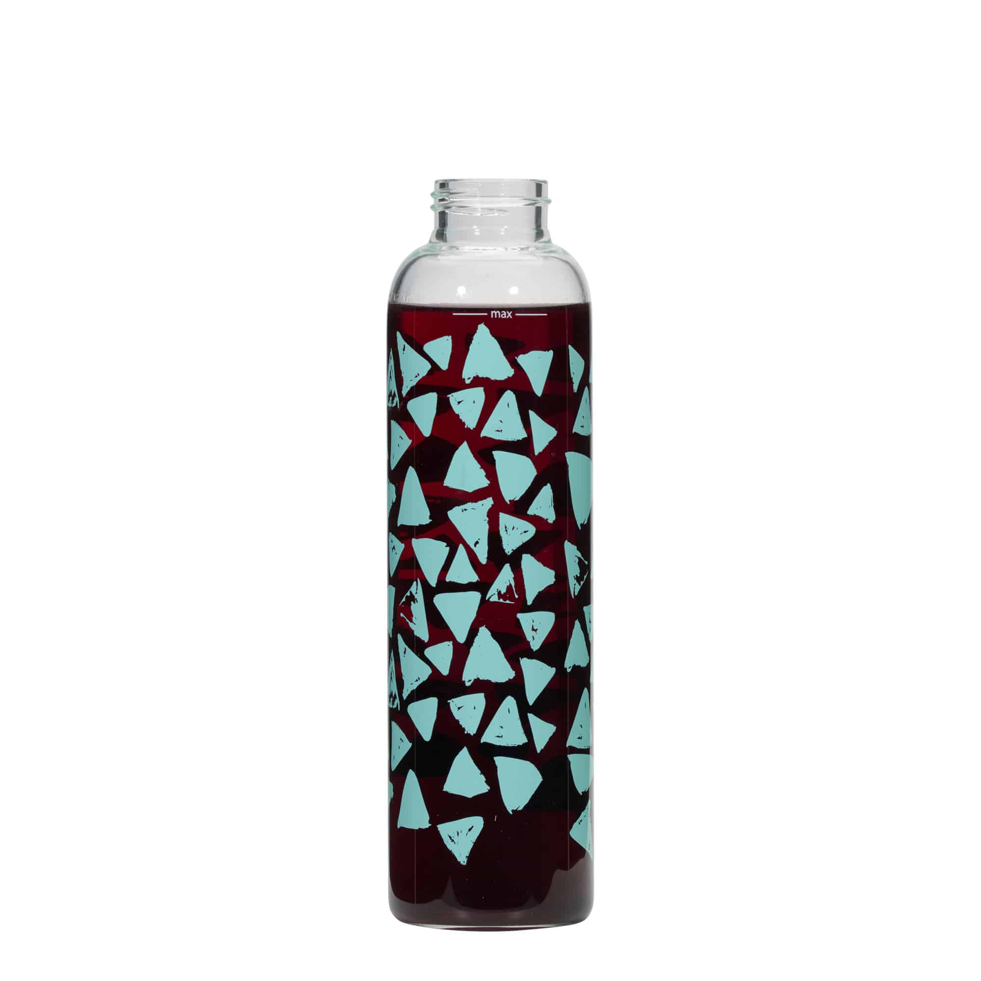 Bouteille d'eau 500 ml 'Perseus - Triangles turquoise', ouverture : bouchon à vis Bouteille d'eau 500 ml 'Perseus - Triangles turquoise', ouverture : bouchon à vis