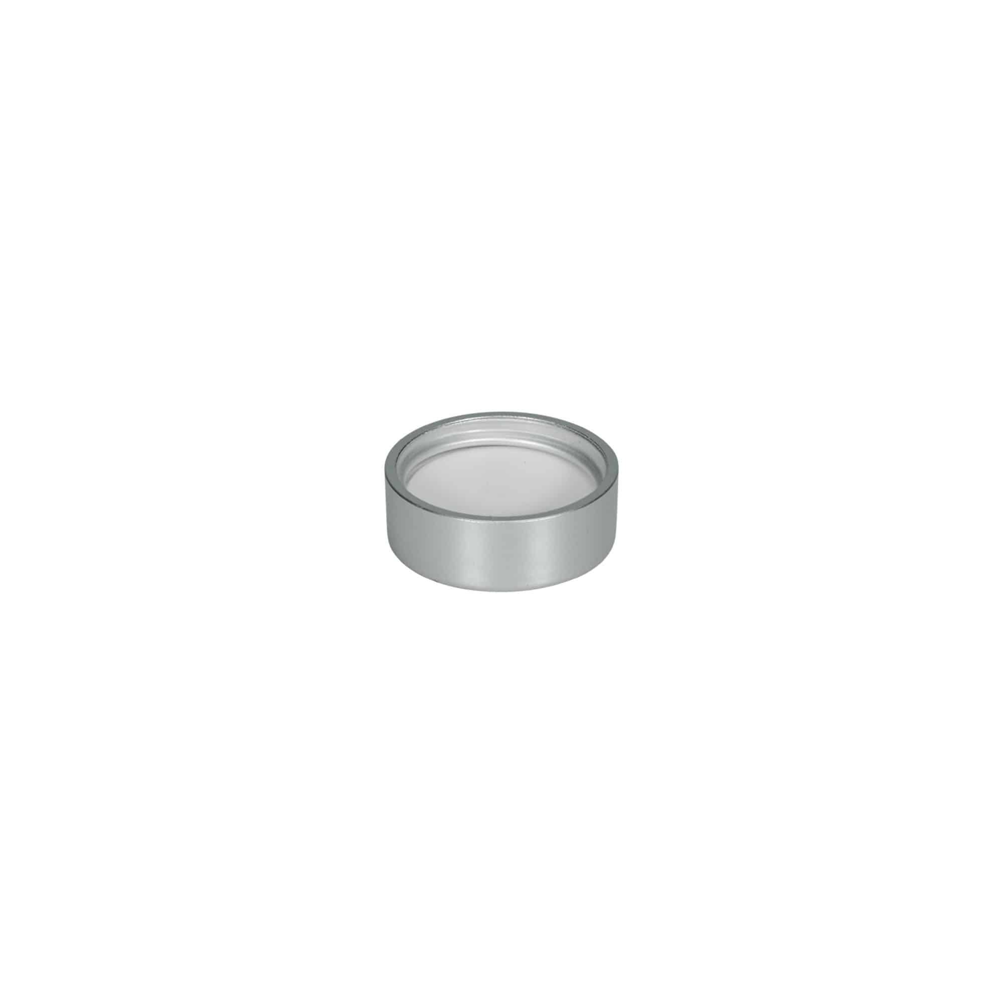 Bouchon à vis, plastique ABS, argenté mat, pour goulot : GPI 33/400