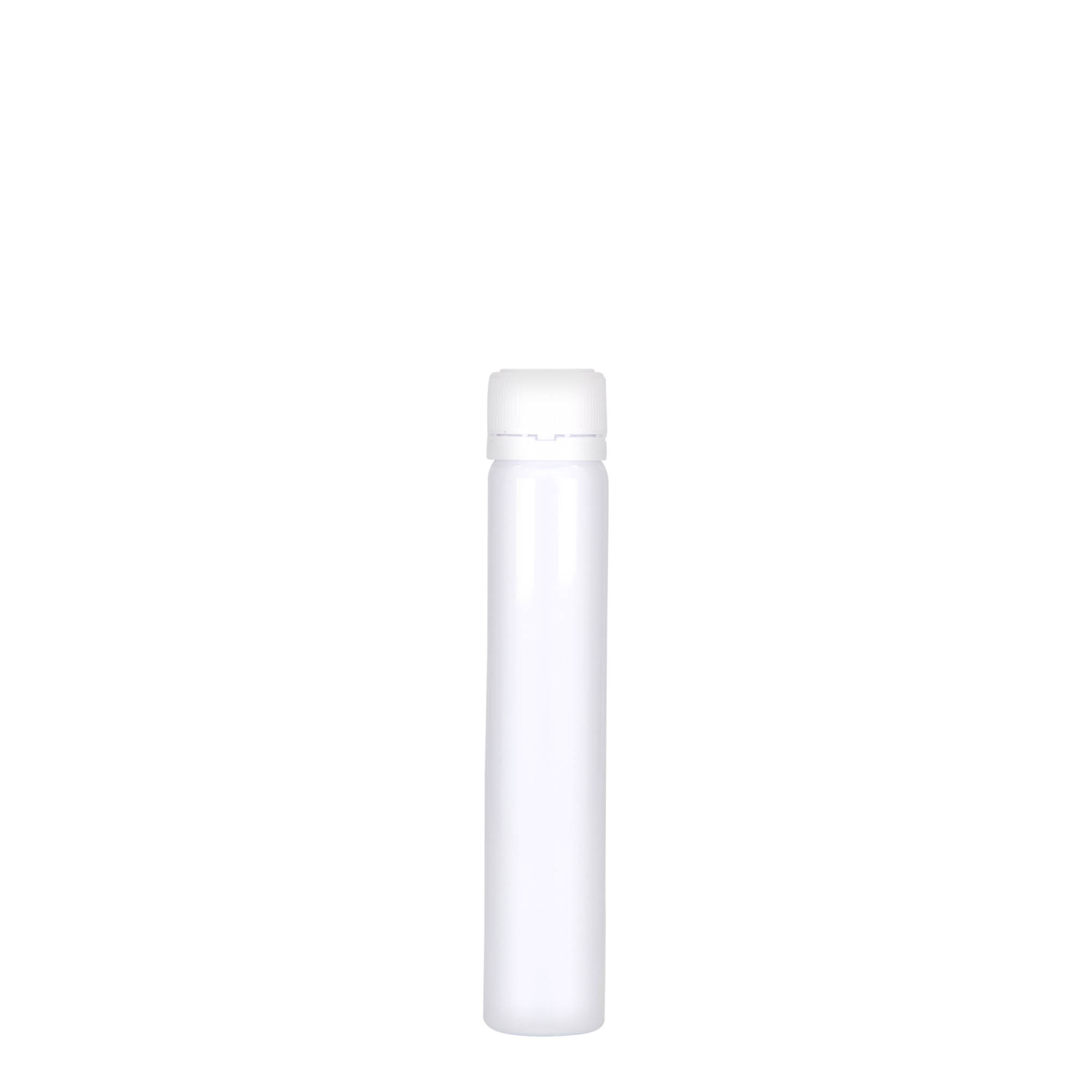 25 ml tube PET, plastique, blanc, ouverture : bouchon à vis