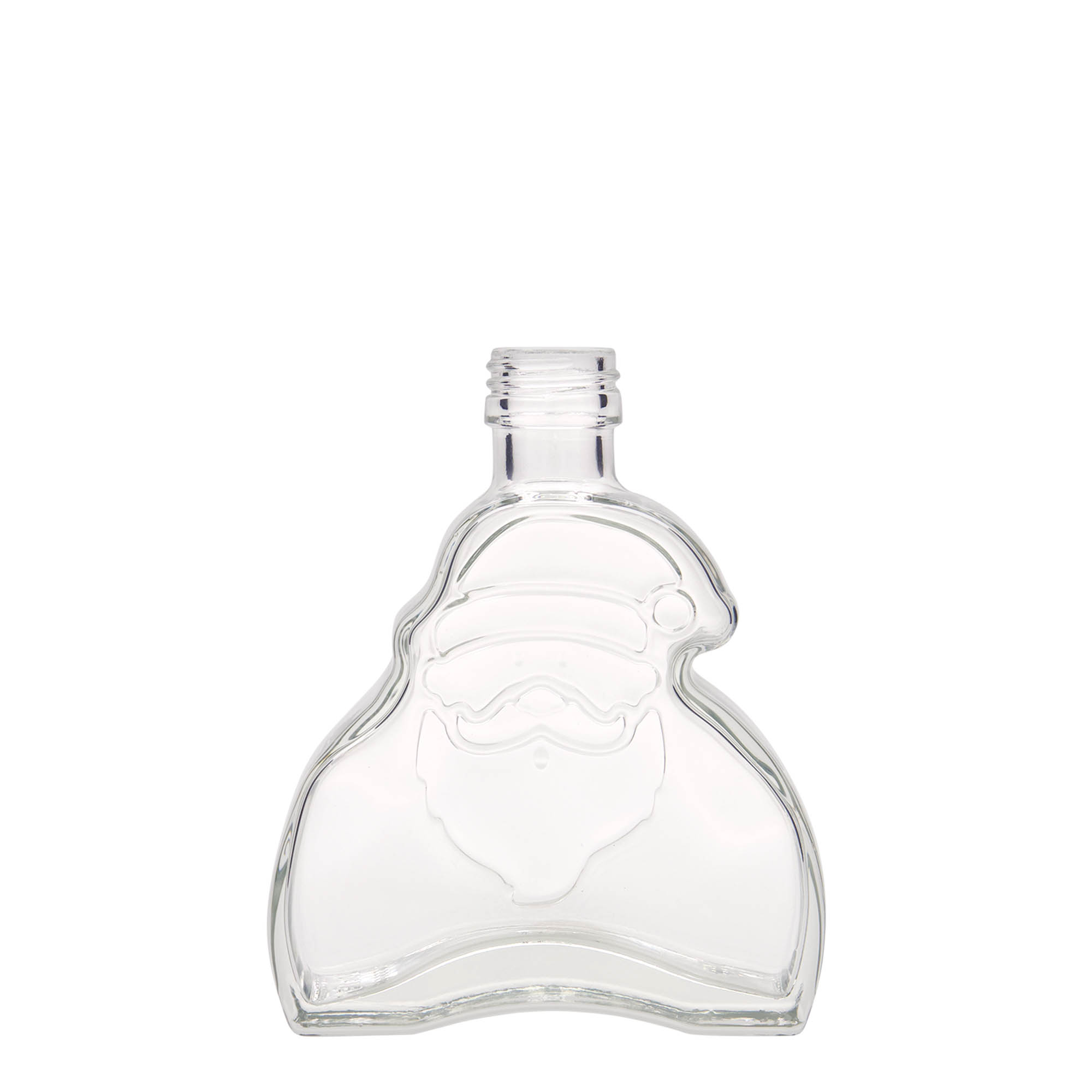 Bouteille en verre 200 ml « Père Noël », ouverture : PP 28 Bouteille en verre 200 ml « Père Noël », ouverture : PP 28