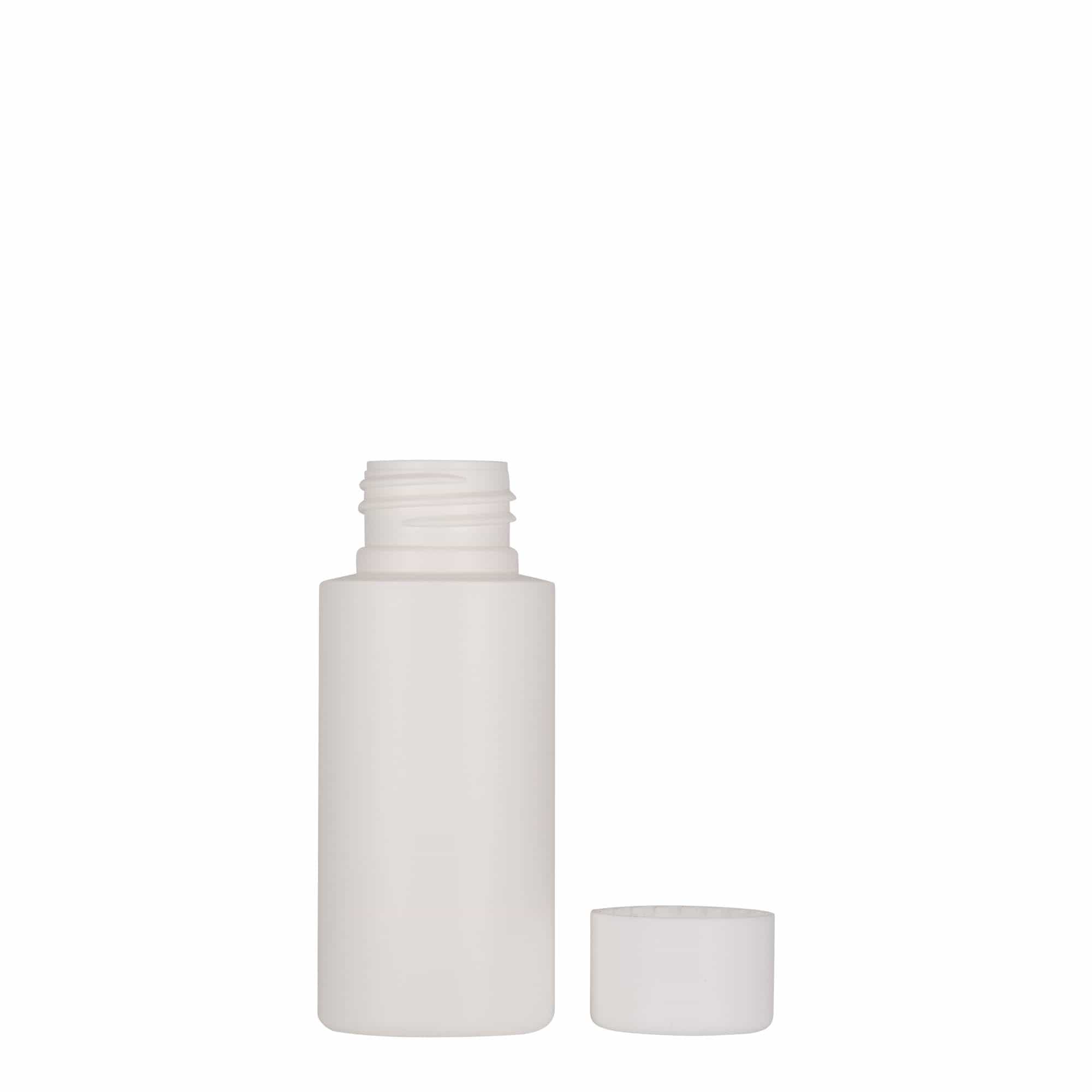 Flacon en plastique 50 ml 'Pipe', PEHD, blanc, ouverture : 24/410