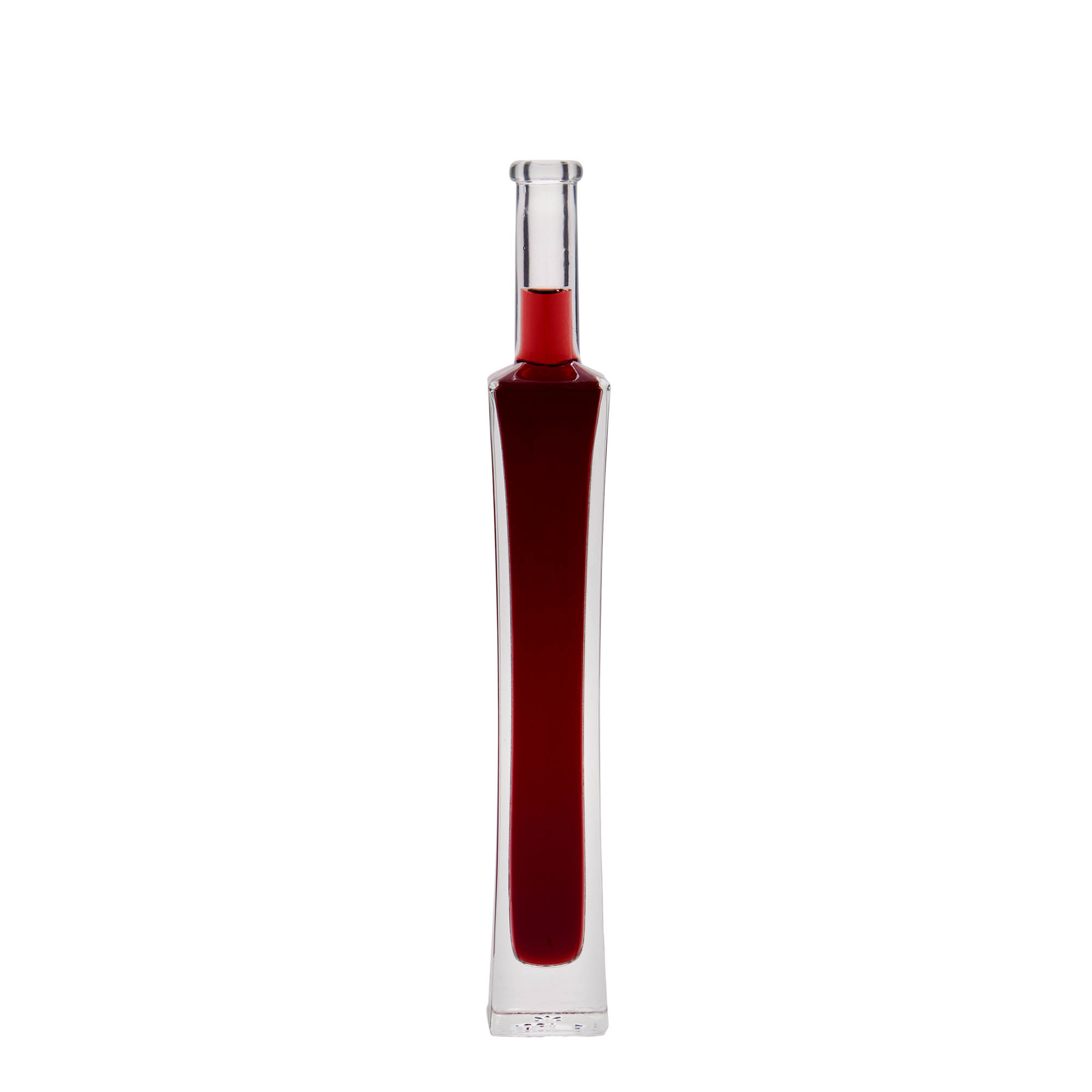 Flacon en verre 100 ml « Koko », carré, ouverture : bouchon en liège