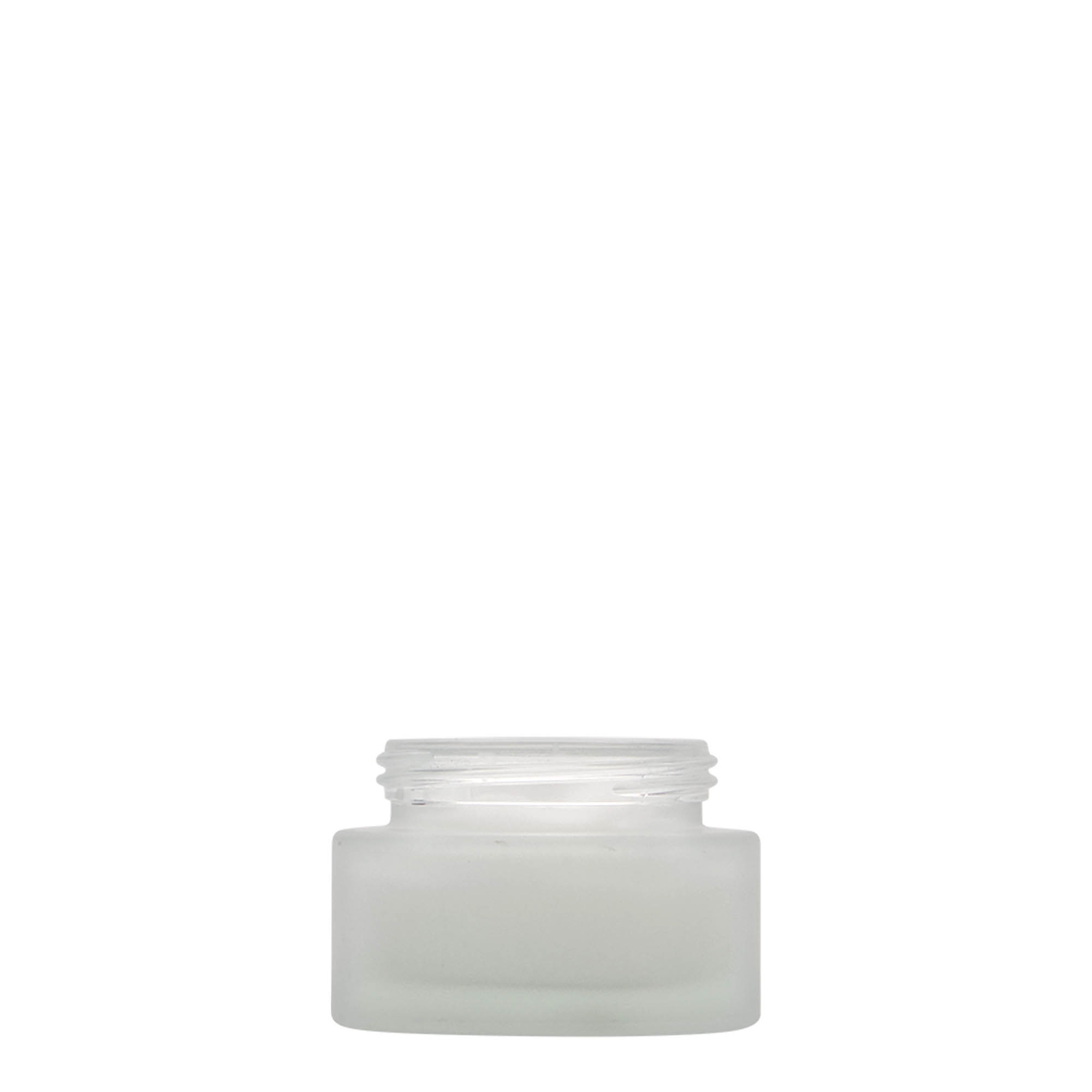 Pot de 30 ml « Édition Platine », verre, givré, ouverture : fermeture à vis Pot de 30 ml « Édition Platine », verre, givré, ouverture : fermeture à vis