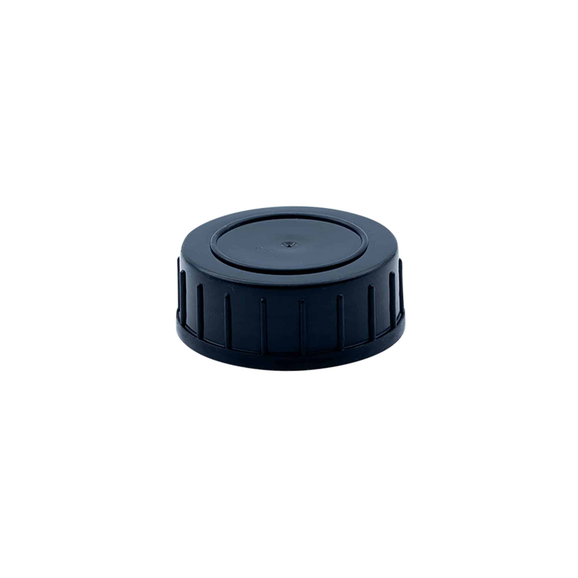 Bouchon à vis, plastique PP, noir, pour ouverture : DIN 32