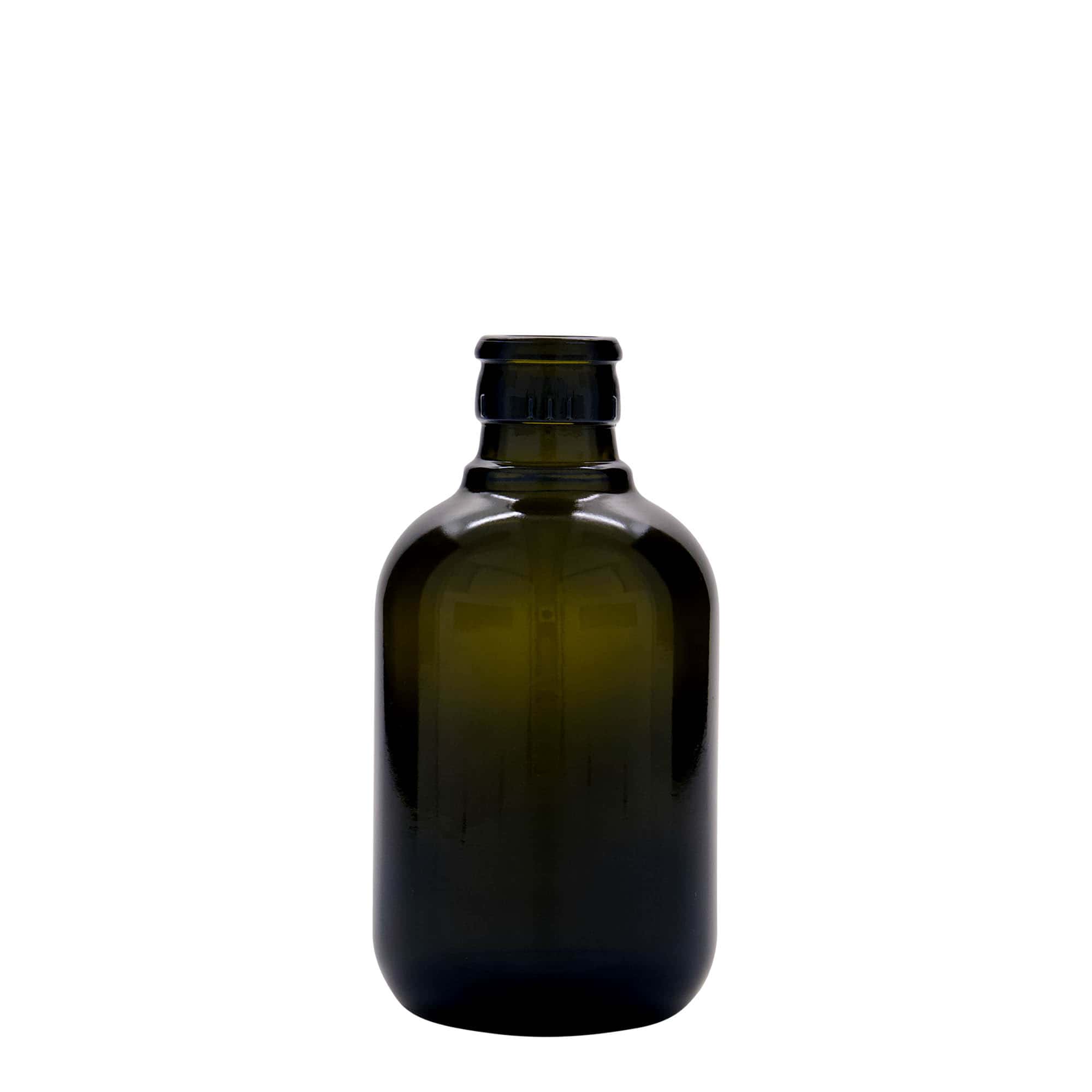 Flacon de vinaigre/huile 250 ml 'Biolio', verre, vert antique, embouchure : DOP