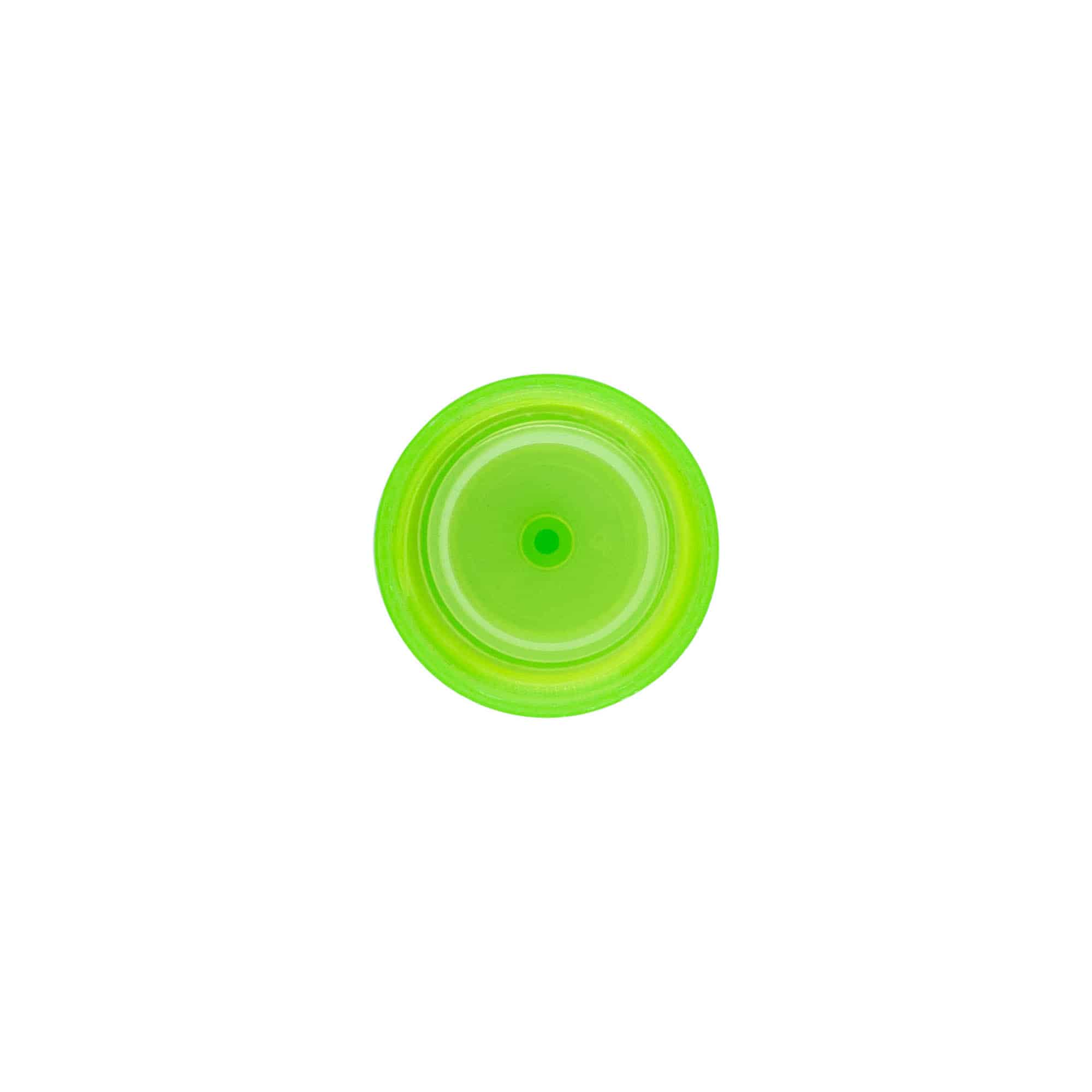 Bouchon à vis avec insert de seringue, plastique PP, vert, pour ouverture : 24/410