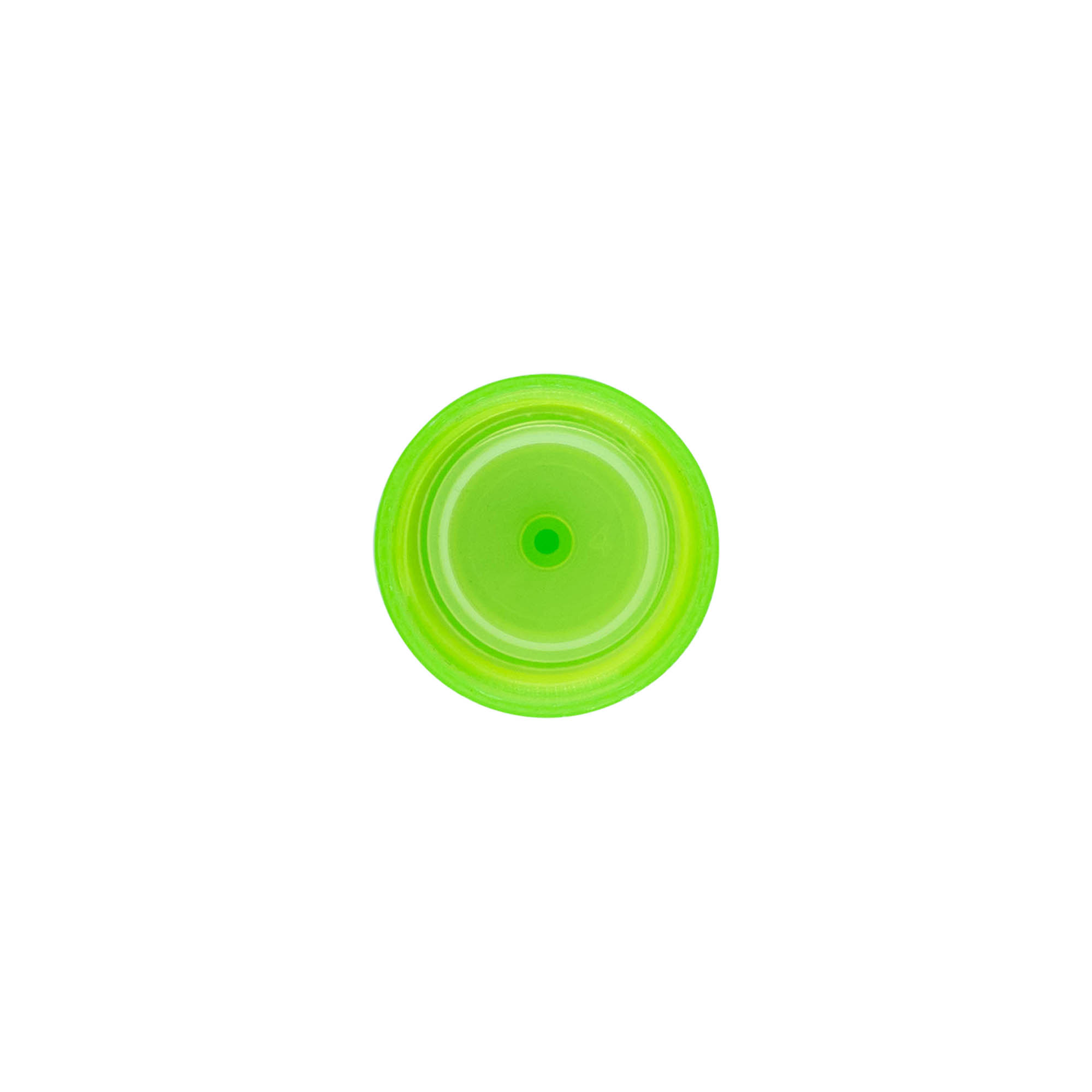Bouchon à vis avec insert de seringue, plastique PP, vert, pour ouverture : 24/410