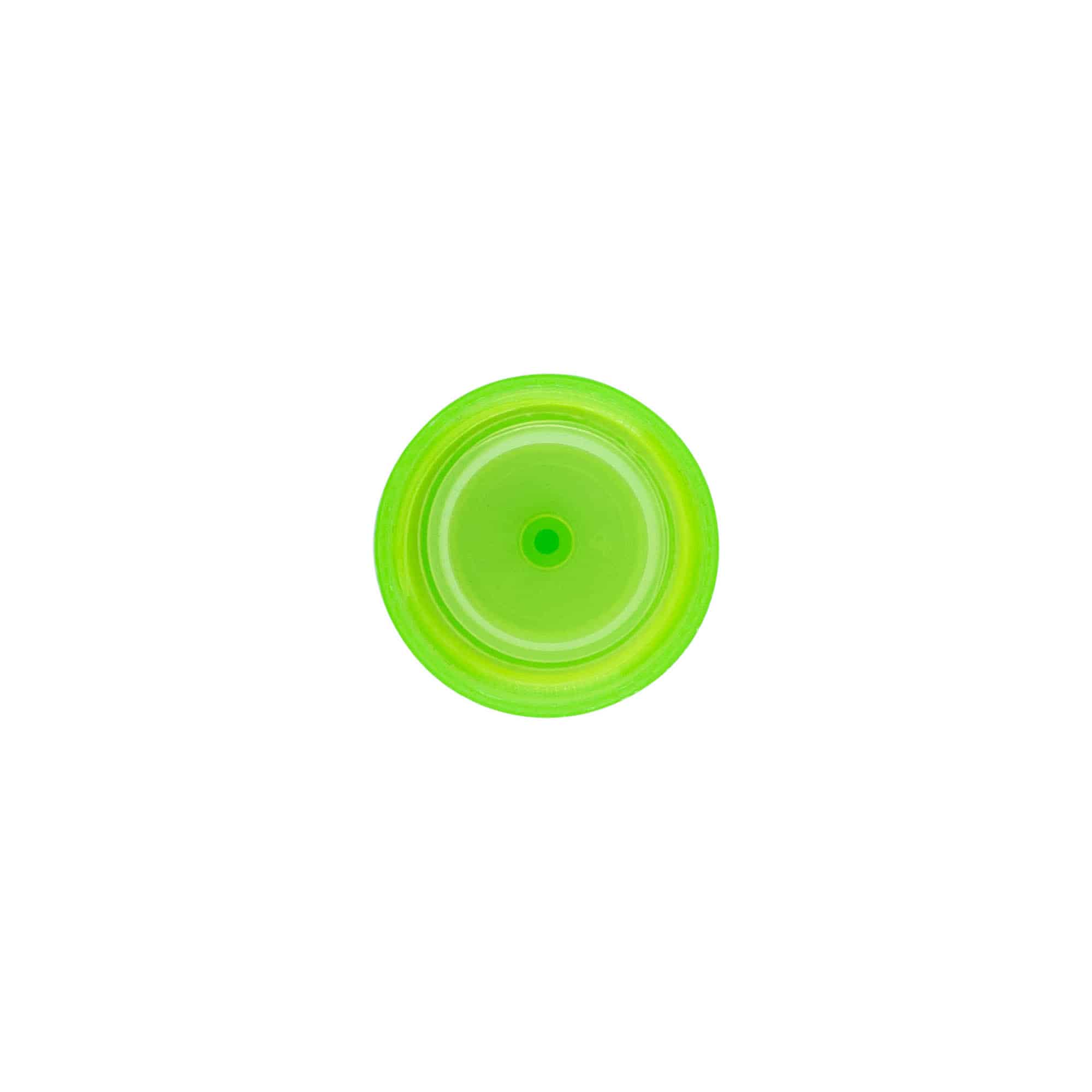 Bouchon à vis avec insert de seringue, plastique PP, vert, pour ouverture : 24/410
